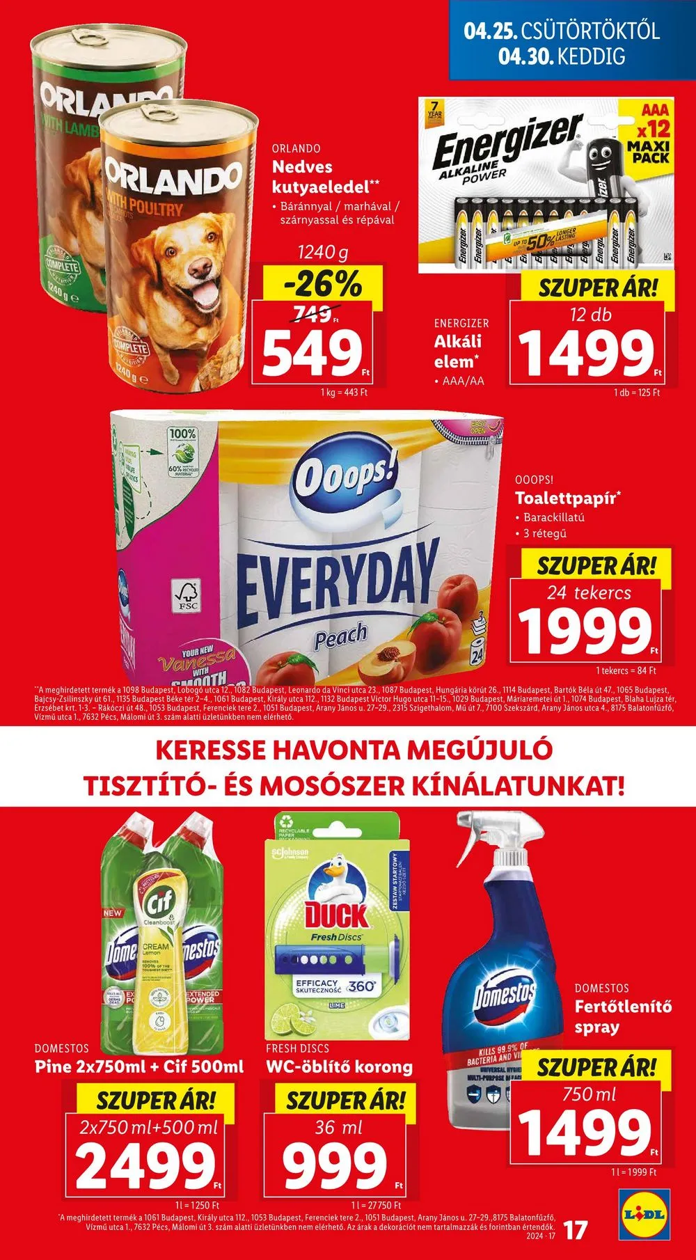Lidl akciós újság 04.25–04.30 – 17. oldal