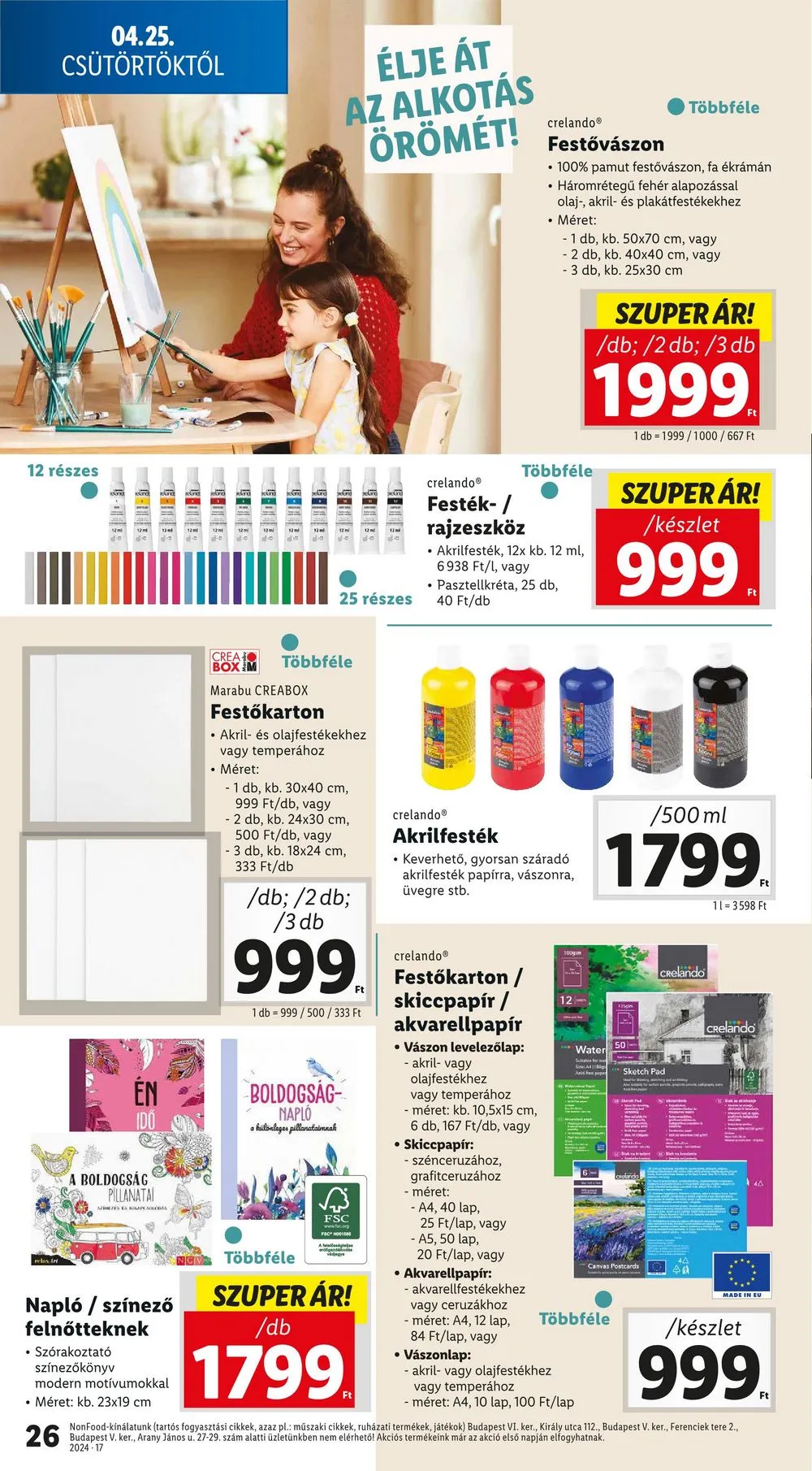 Lidl akciós újság 04.25–04.30 – 26. oldal