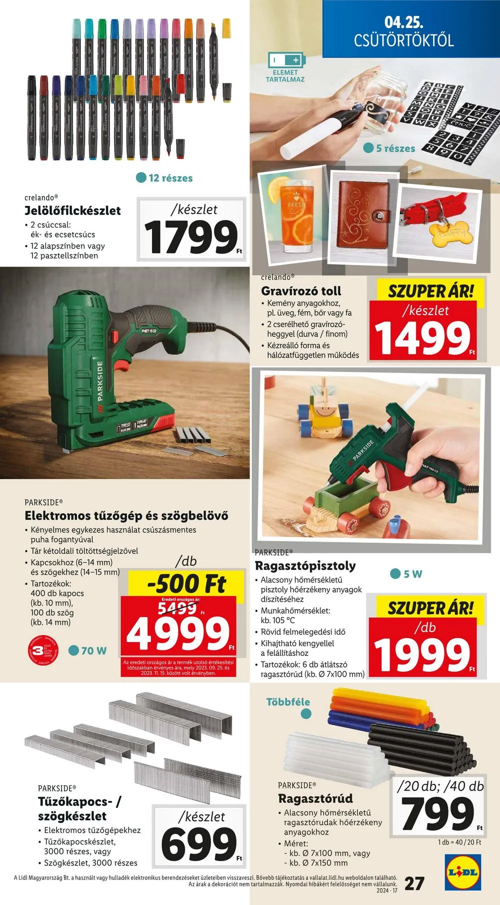 Lidl akciós újság 04.25–04.30 – 27. oldal