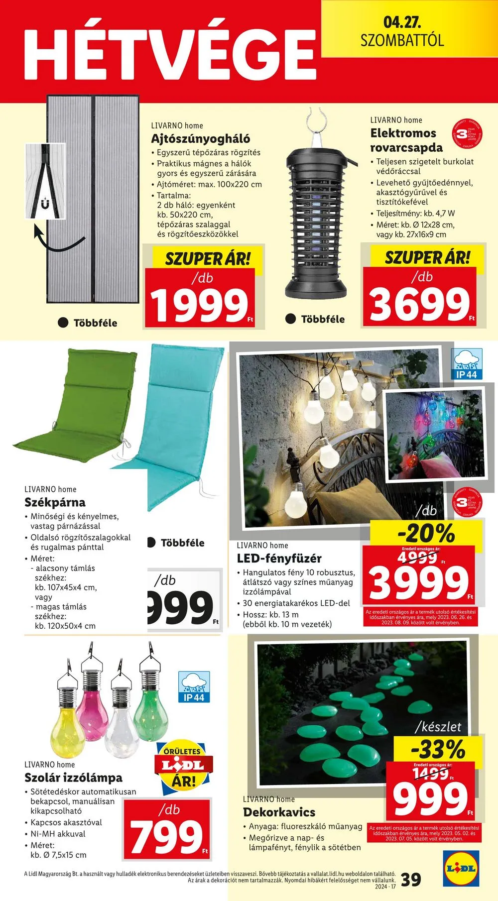 Lidl akciós újság 04.25–04.30 – 39. oldal