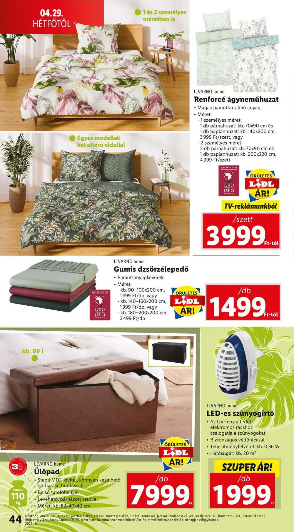 Lidl akciós újság 04.25–04.30 – 44. oldal