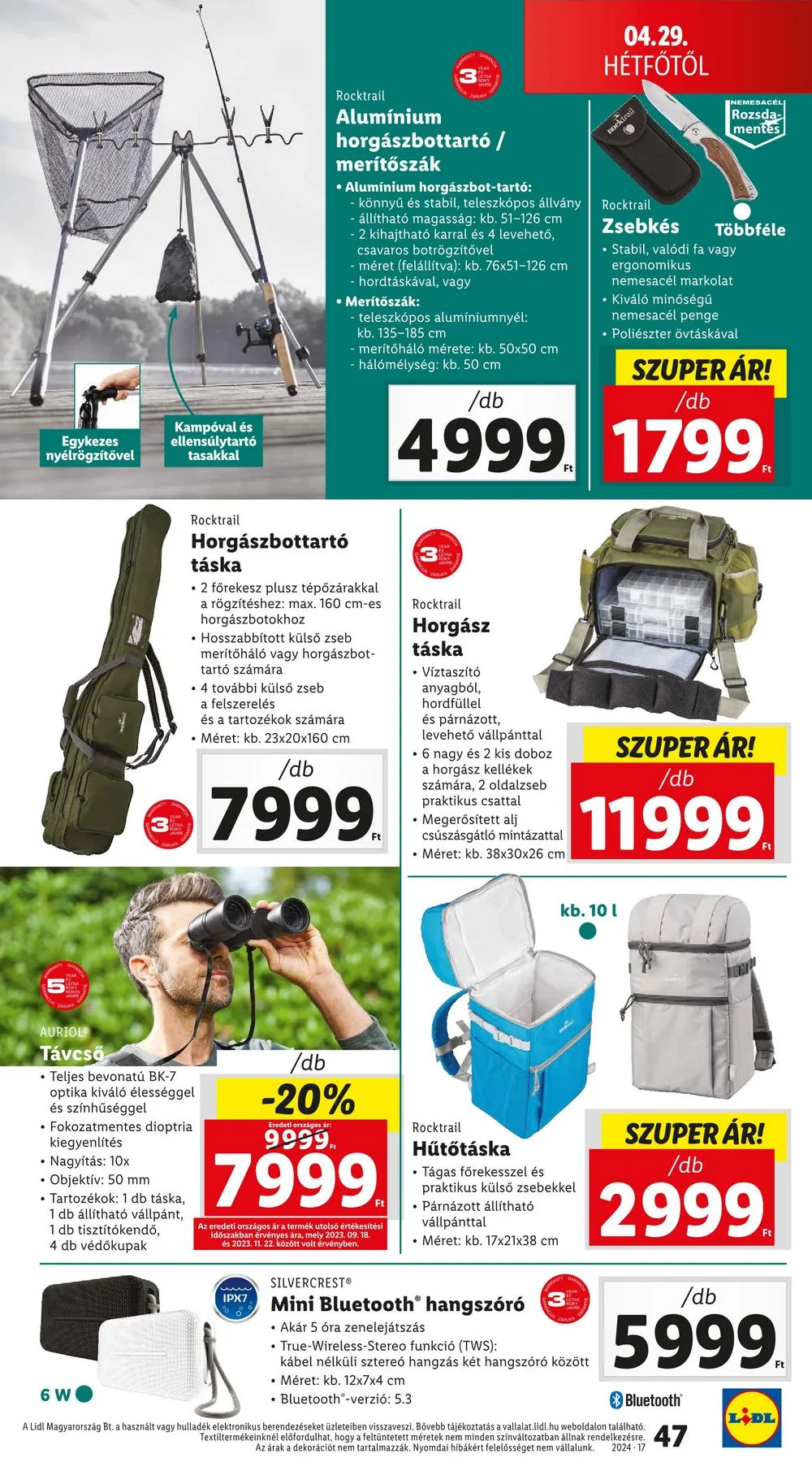 Lidl akciós újság 04.25–04.30 – 47. oldal