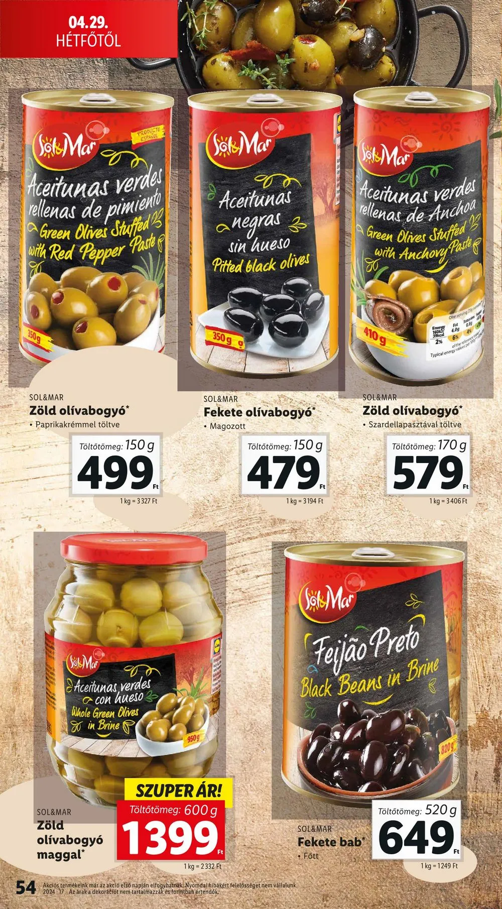 Lidl akciós újság 04.25–04.30 – 54. oldal