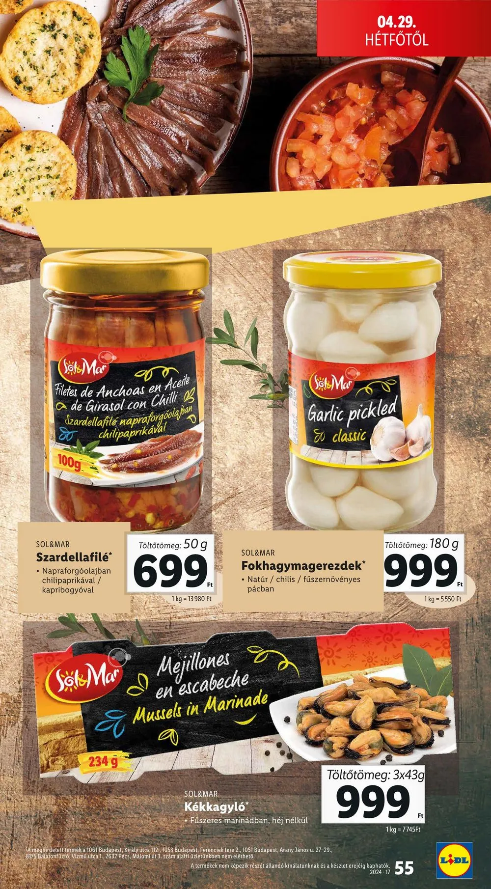 Lidl akciós újság 04.25–04.30 – 55. oldal