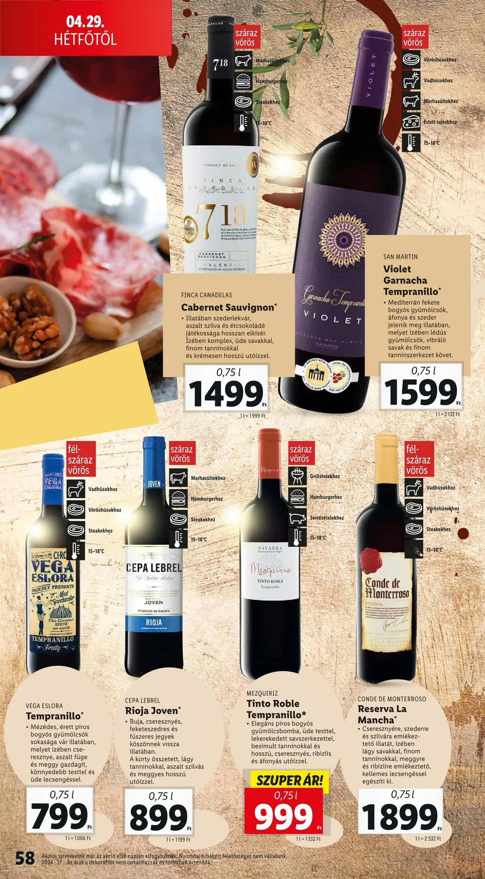 Lidl akciós újság 04.25–04.30 – 58. oldal