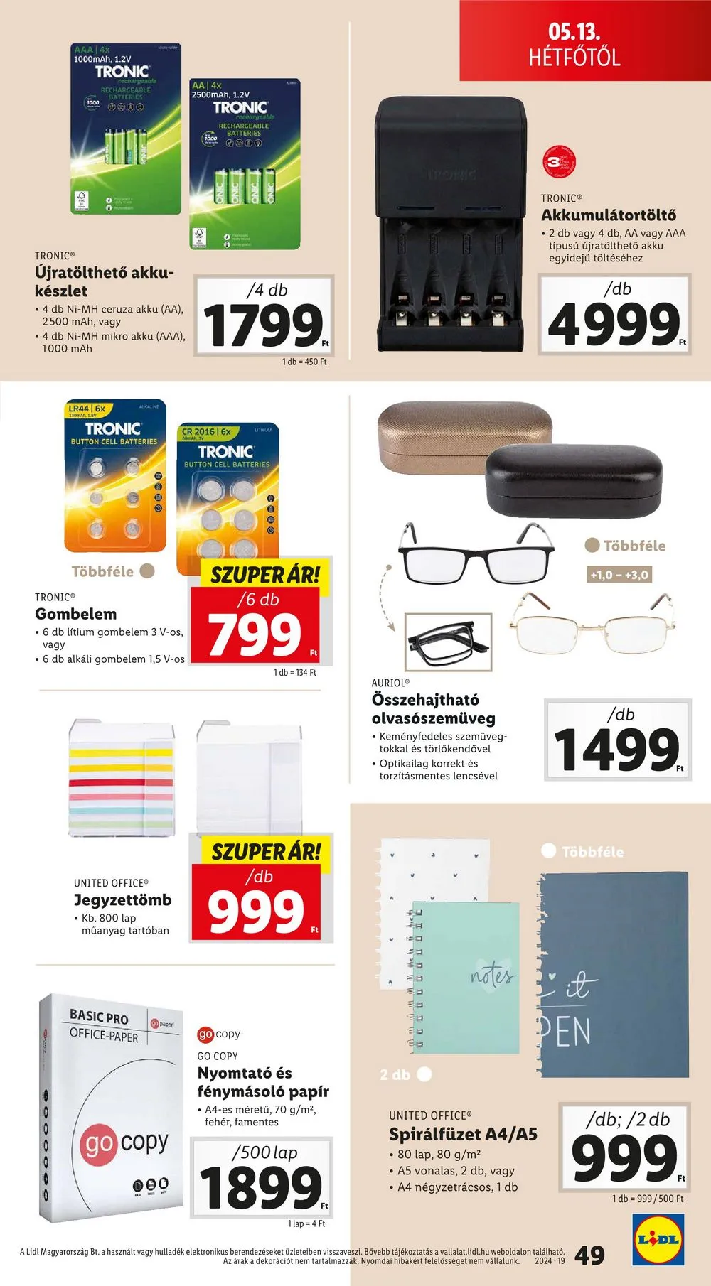 Lidl akciós újság 05.09–05.15 – 49. oldal