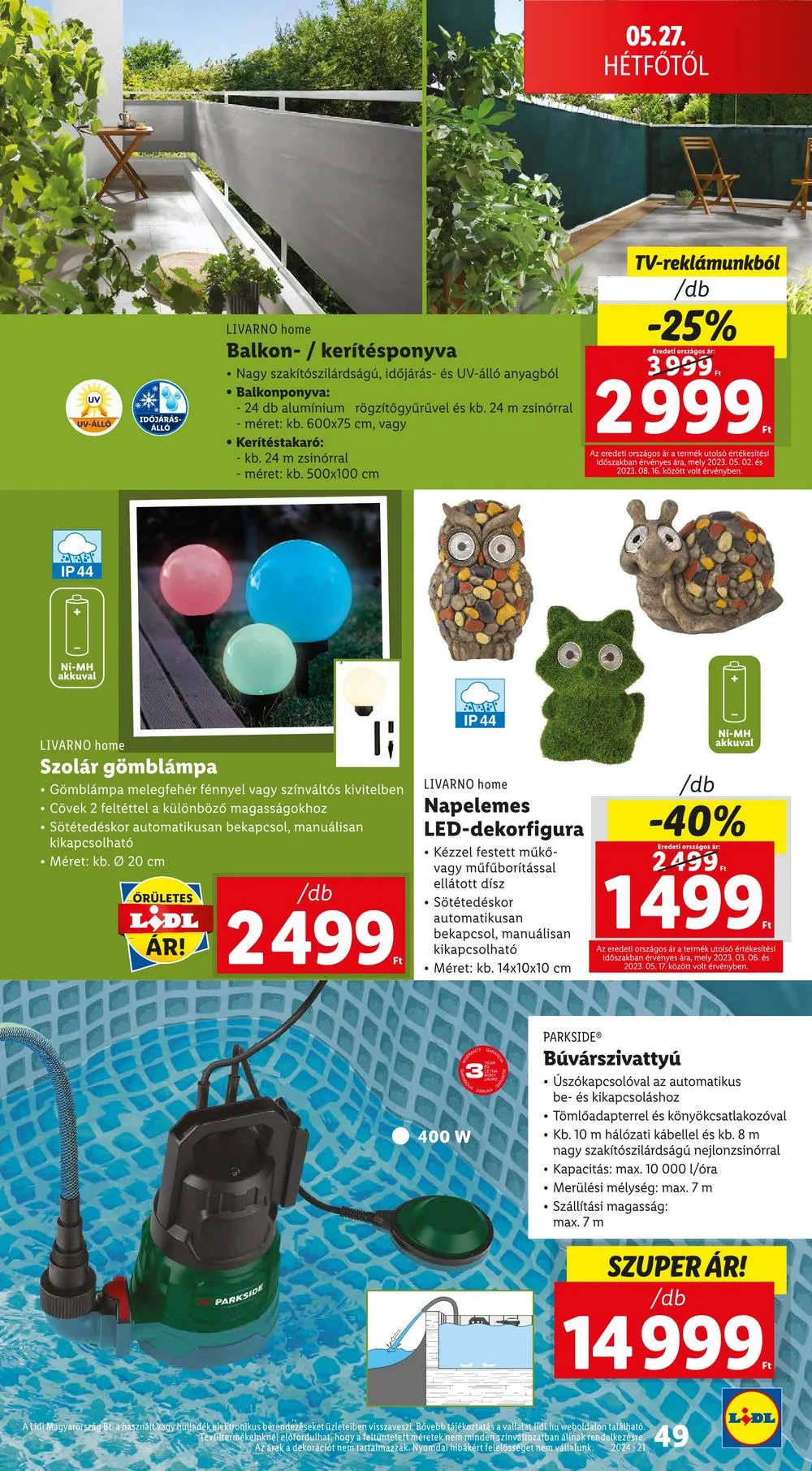 Lidl akciós újság 05.23–05.29 – 49. oldal