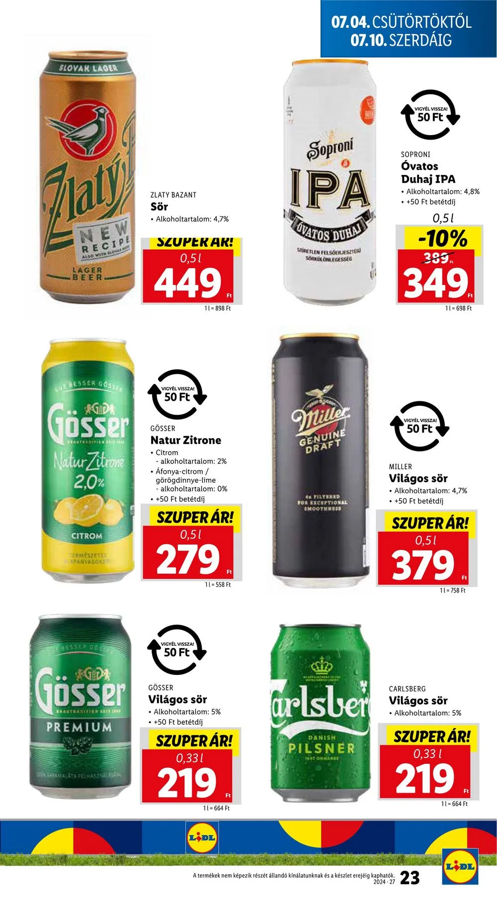 Lidl akciós újság 07.04–07.10 – 23. oldal