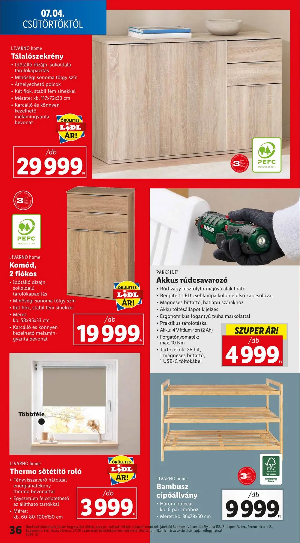 Lidl akciós újság 07.04–07.10 – 36. oldal