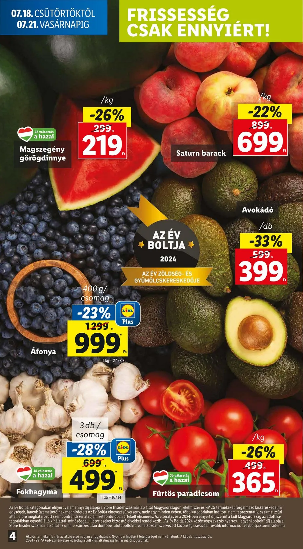 Lidl akciós újság 07.18–07.24 – 4. oldal