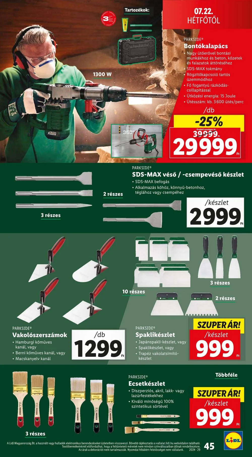 Lidl akciós újság 07.18–07.24 – 45. oldal