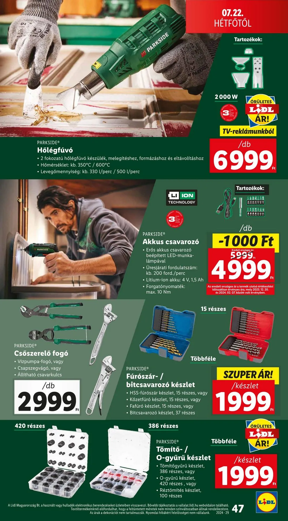 Lidl akciós újság 07.18–07.24 – 47. oldal