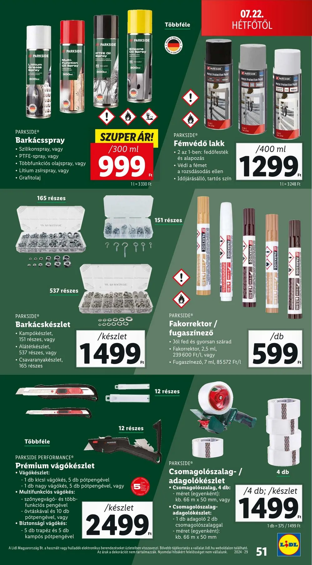 Lidl akciós újság 07.18–07.24 – 51. oldal