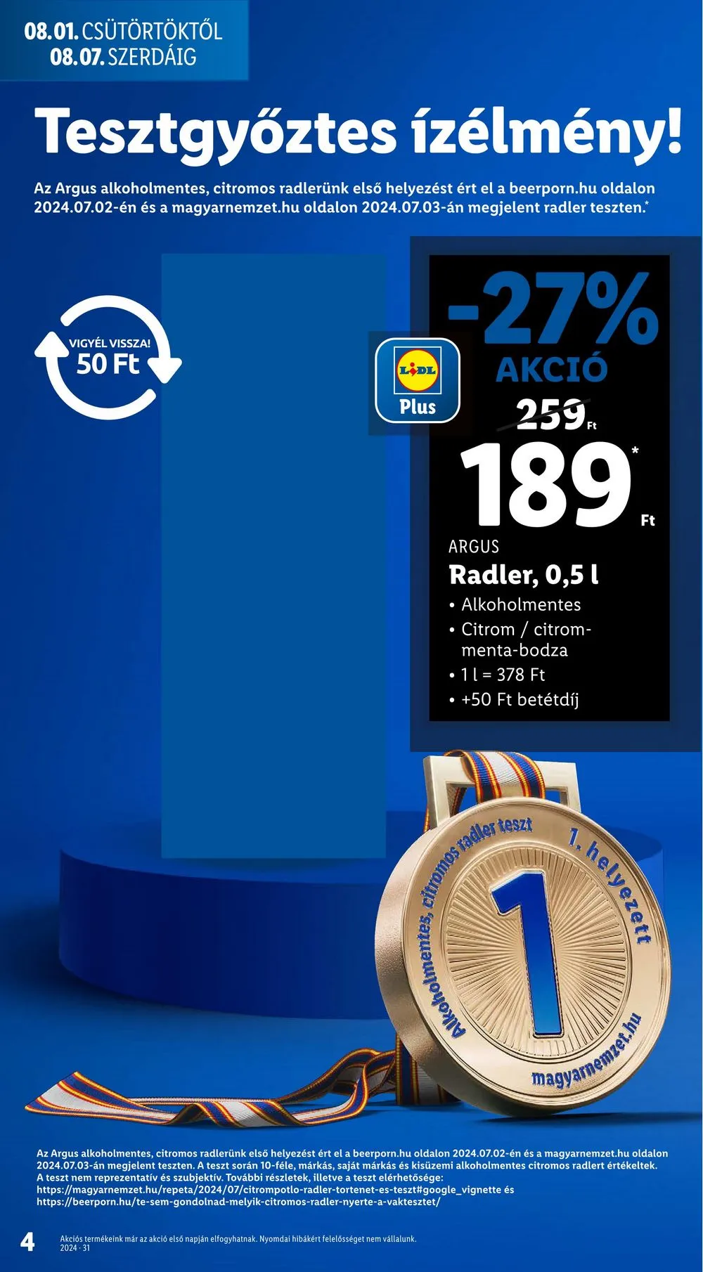 Lidl akciós újság 08.01–08.07 – 4. oldal