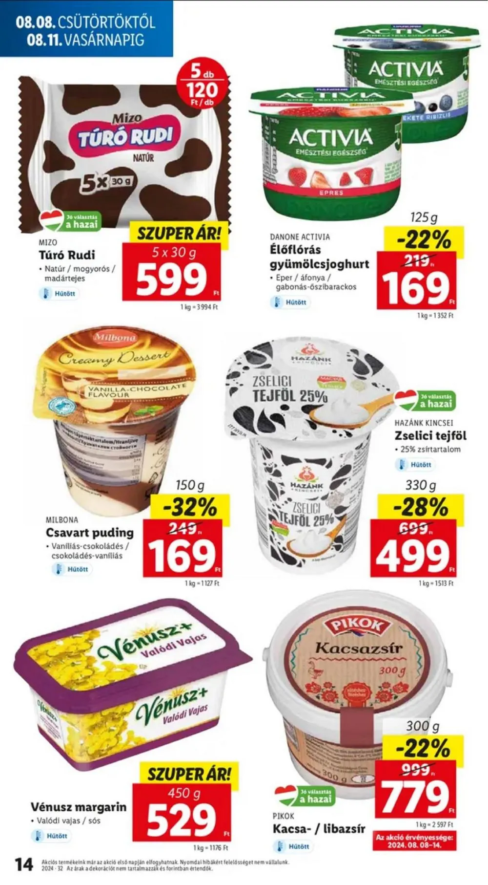 Lidl akciós újság 08.08–08.14 – 14. oldal