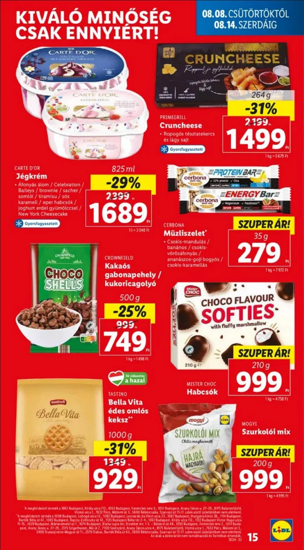 Lidl akciós újság 08.08–08.14 – 15. oldal