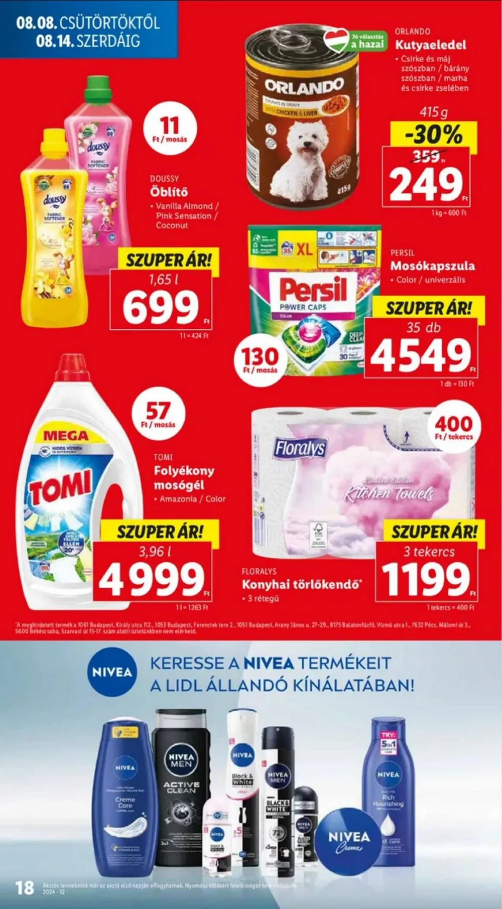 Lidl akciós újság 08.08–08.14 – 18. oldal