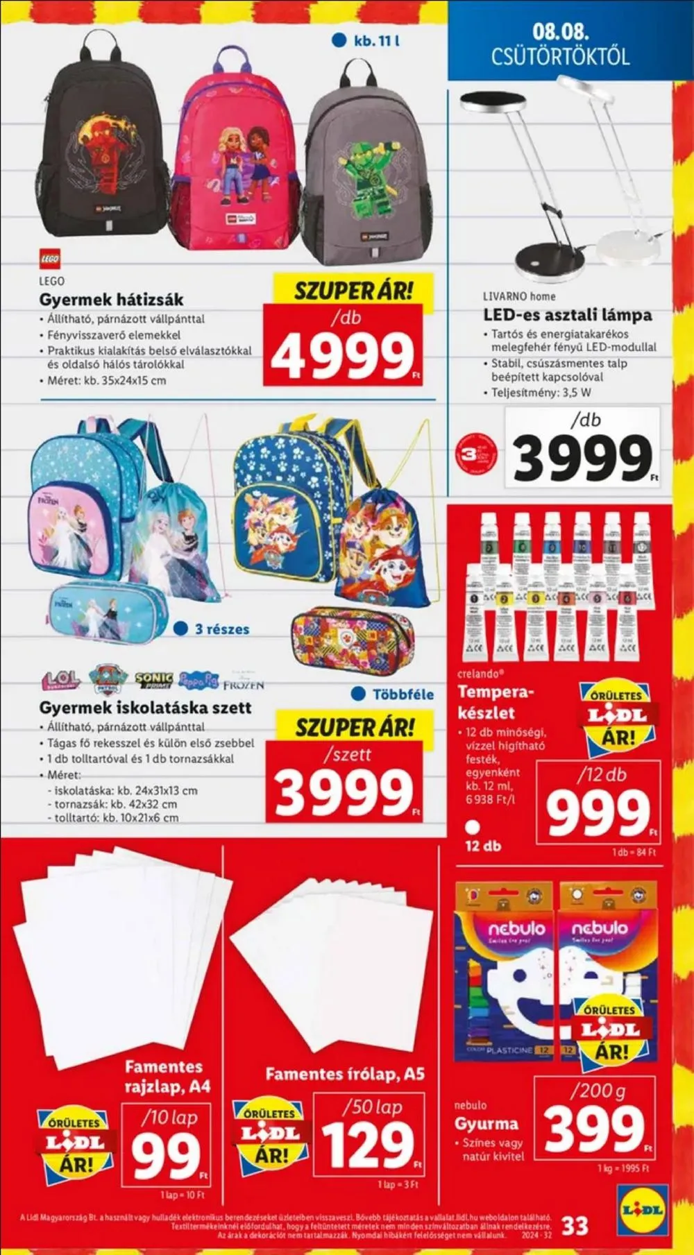 Lidl akciós újság 08.08–08.14 – 33. oldal
