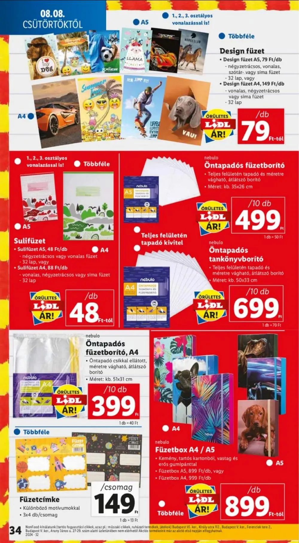 Lidl akciós újság 08.08–08.14 – 34. oldal