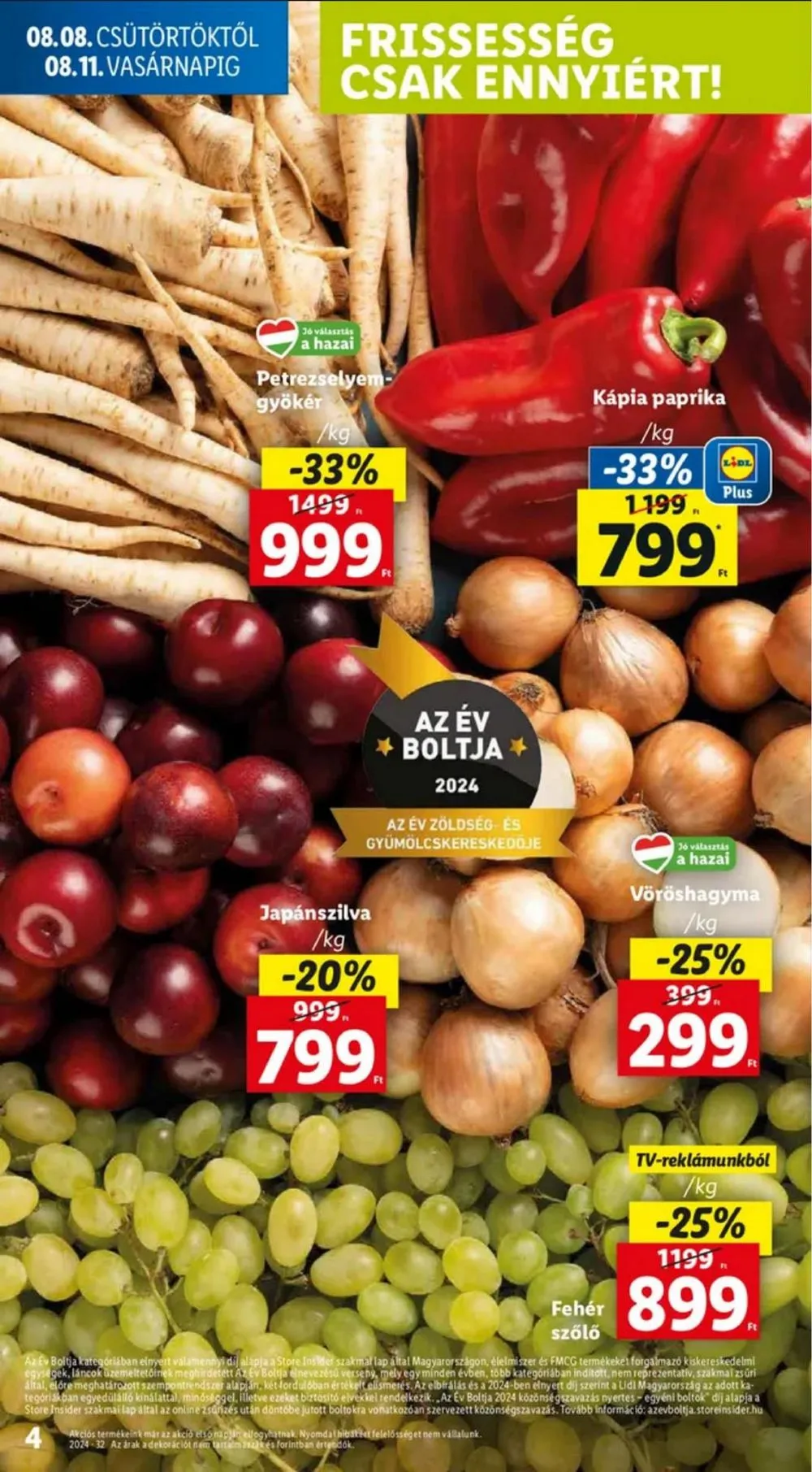 Lidl akciós újság 08.08–08.14 – 4. oldal