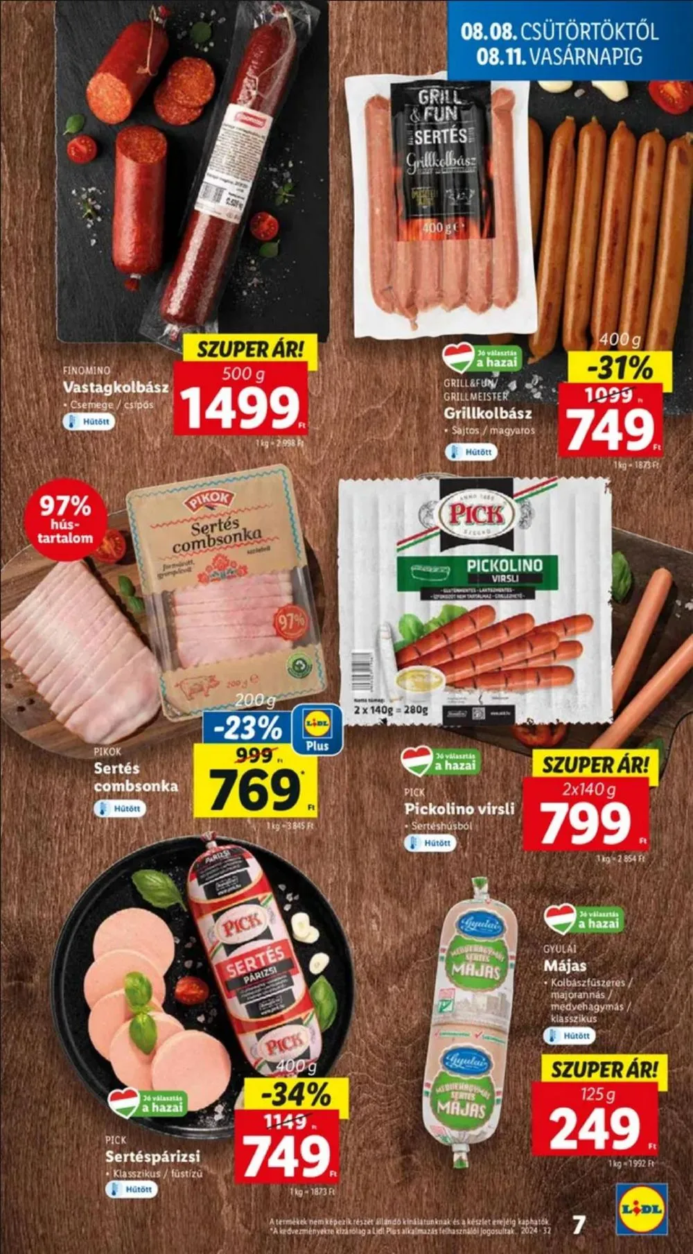 Lidl akciós újság 08.08–08.14 – 7. oldal