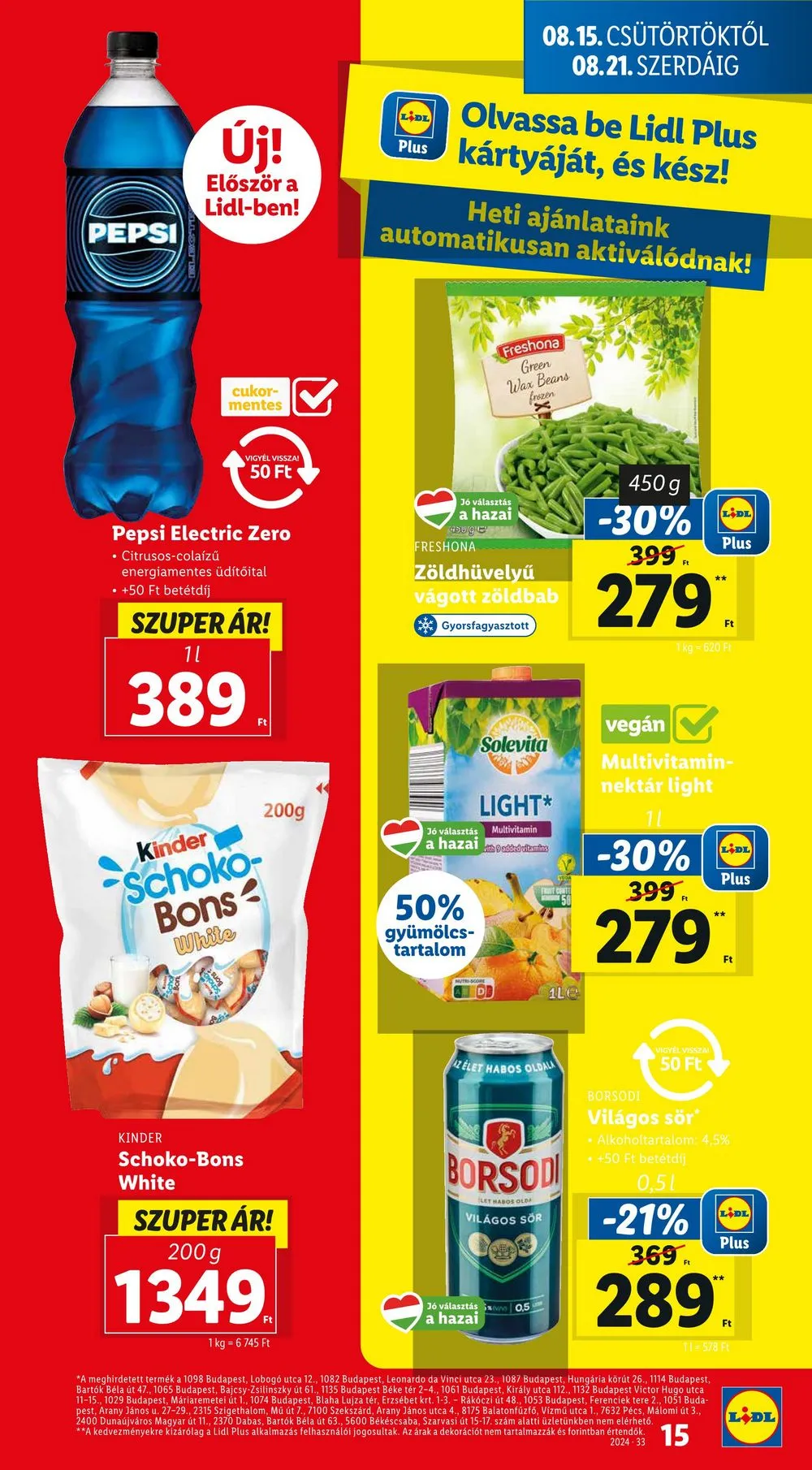 Lidl akciós újság 08.15–08.21 – 15. oldal