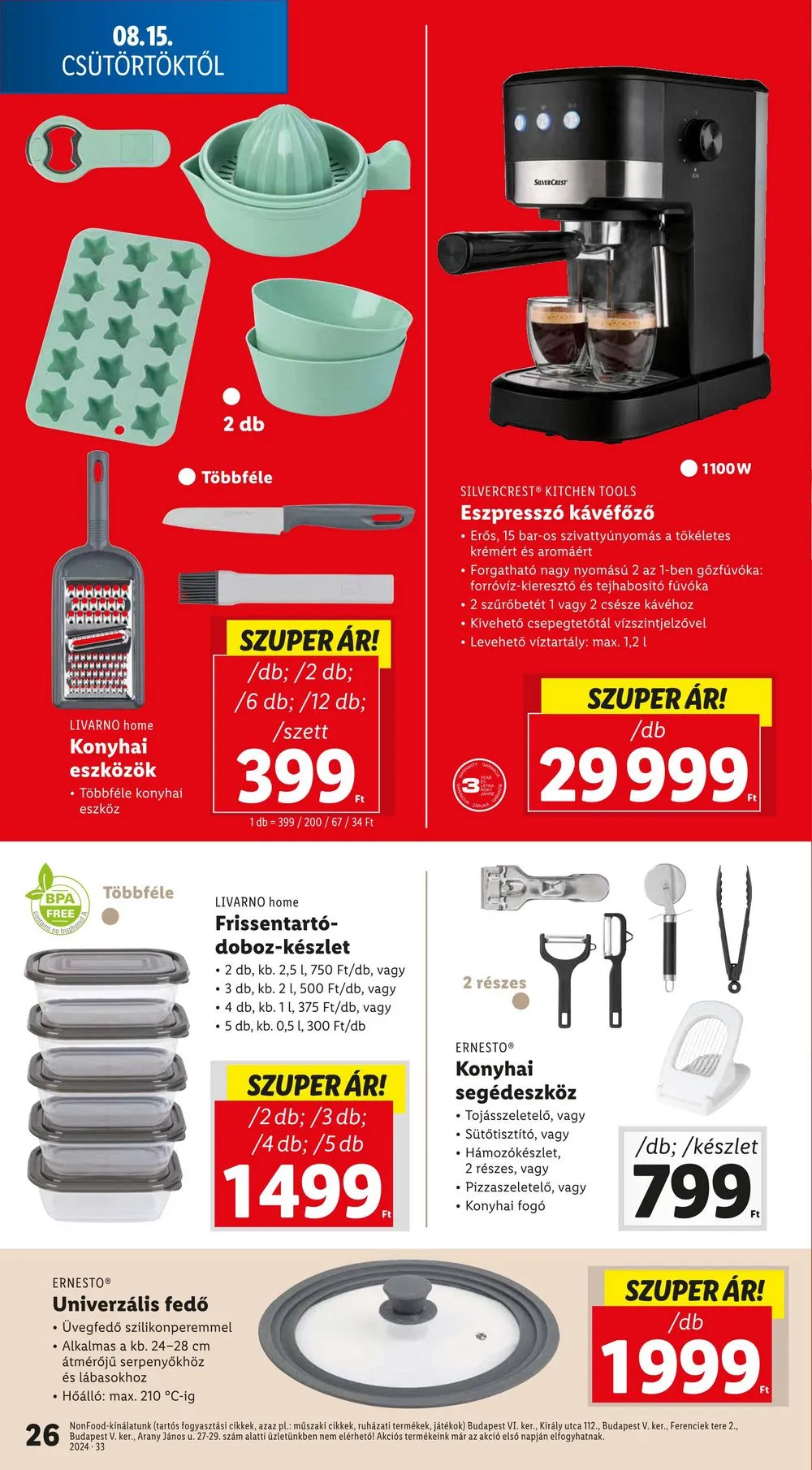 Lidl akciós újság 08.15–08.21 – 26. oldal