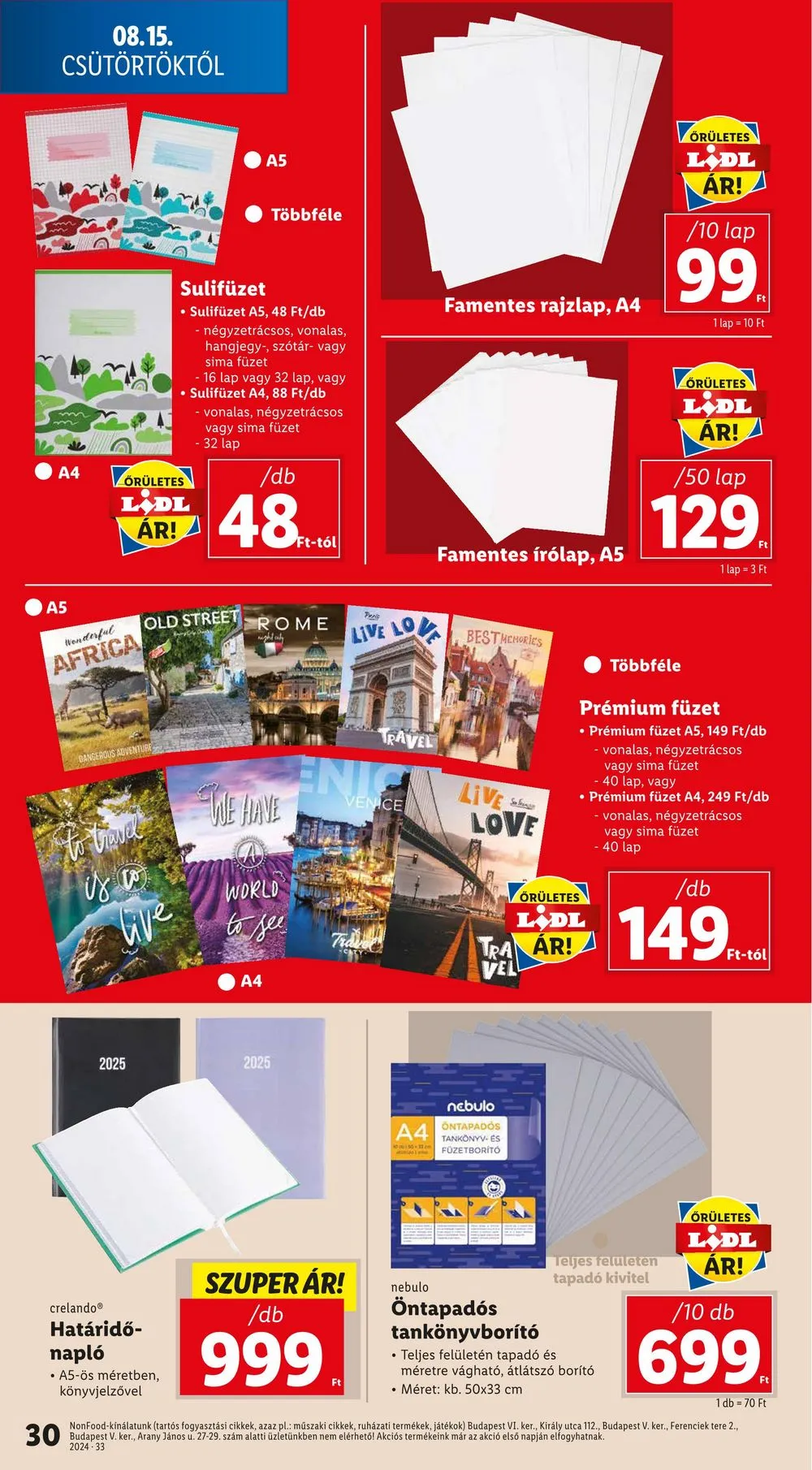 Lidl akciós újság 08.15–08.21 – 30. oldal