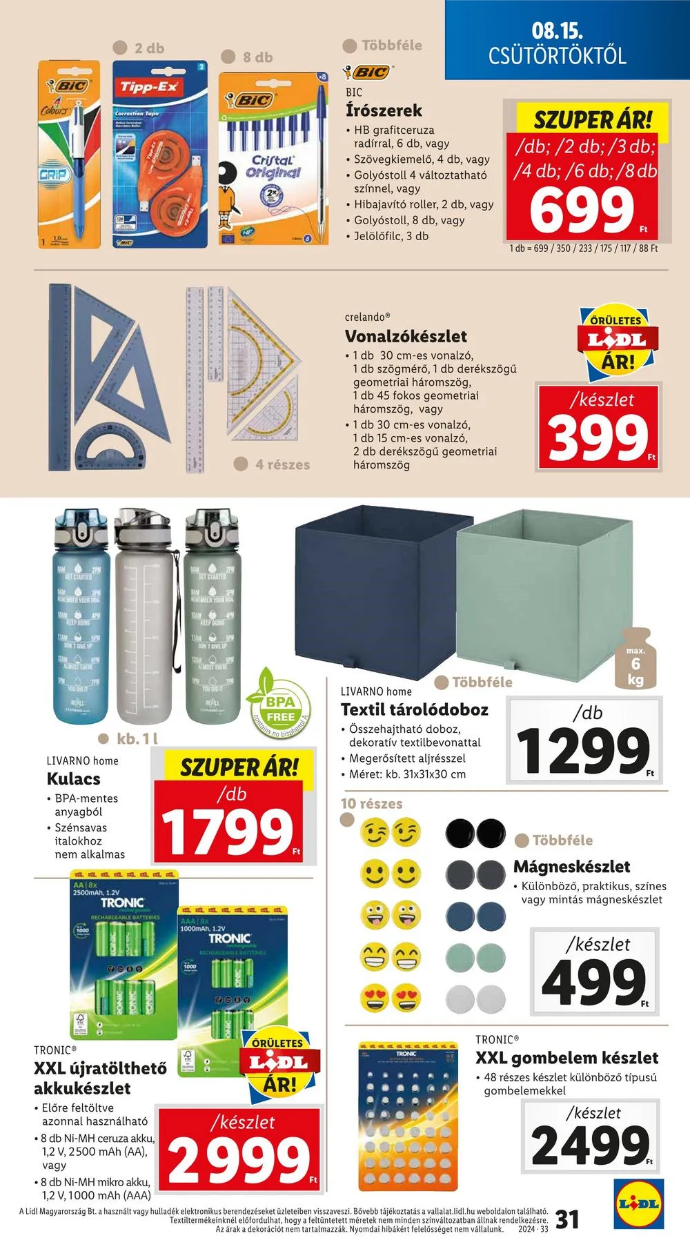 Lidl akciós újság 08.15–08.21 – 31. oldal