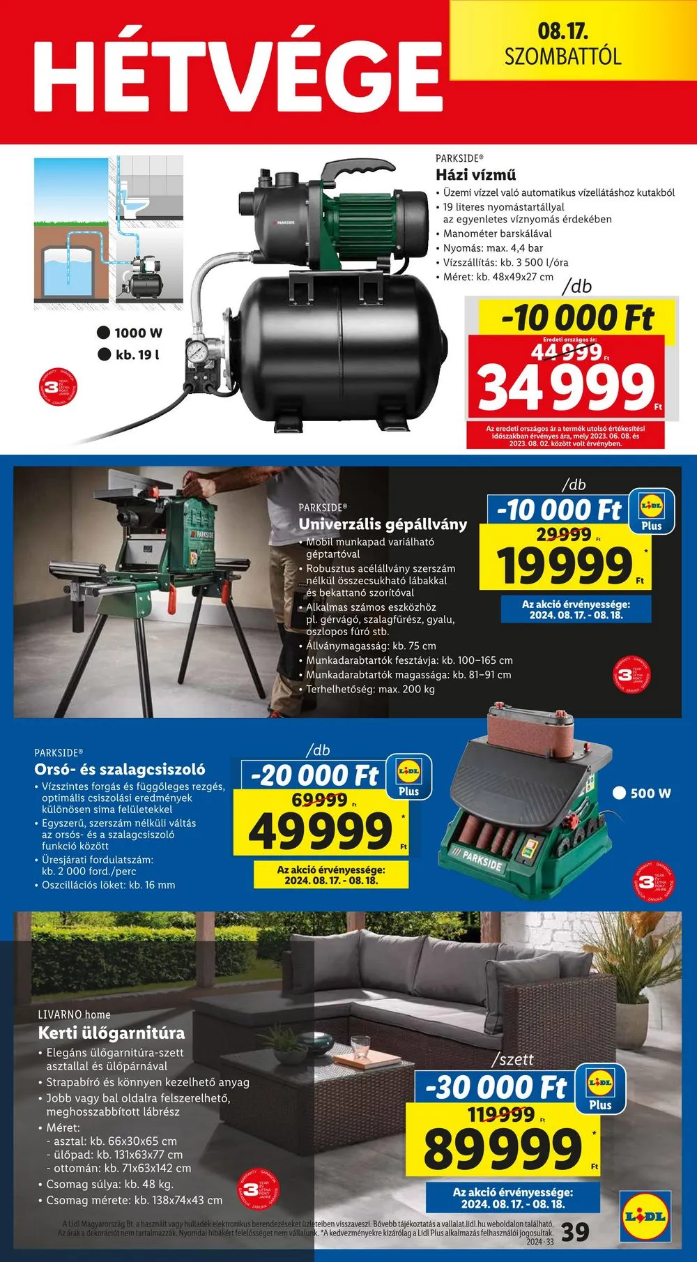 Lidl akciós újság 08.15–08.21 – 39. oldal