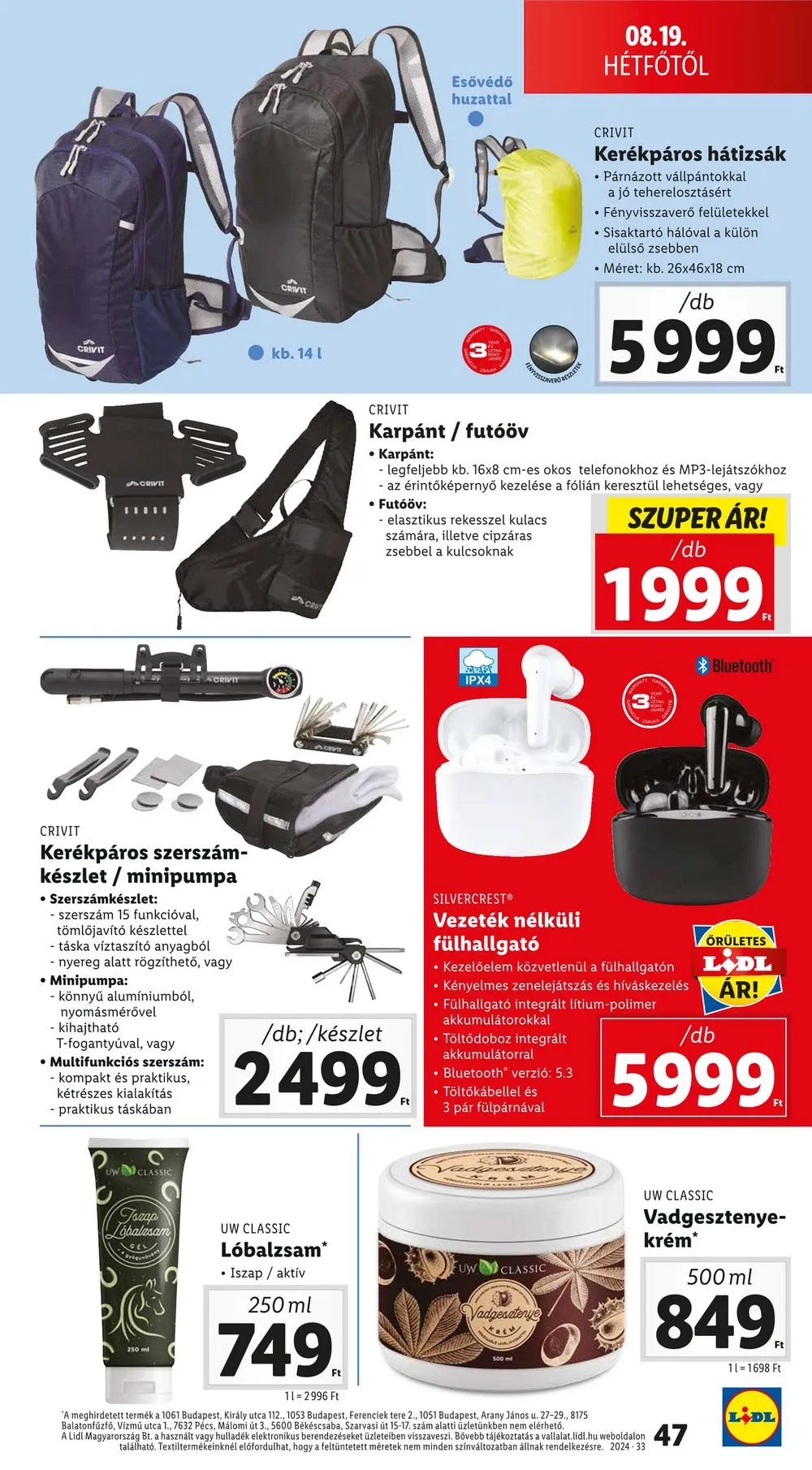 Lidl akciós újság 08.15–08.21 – 47. oldal