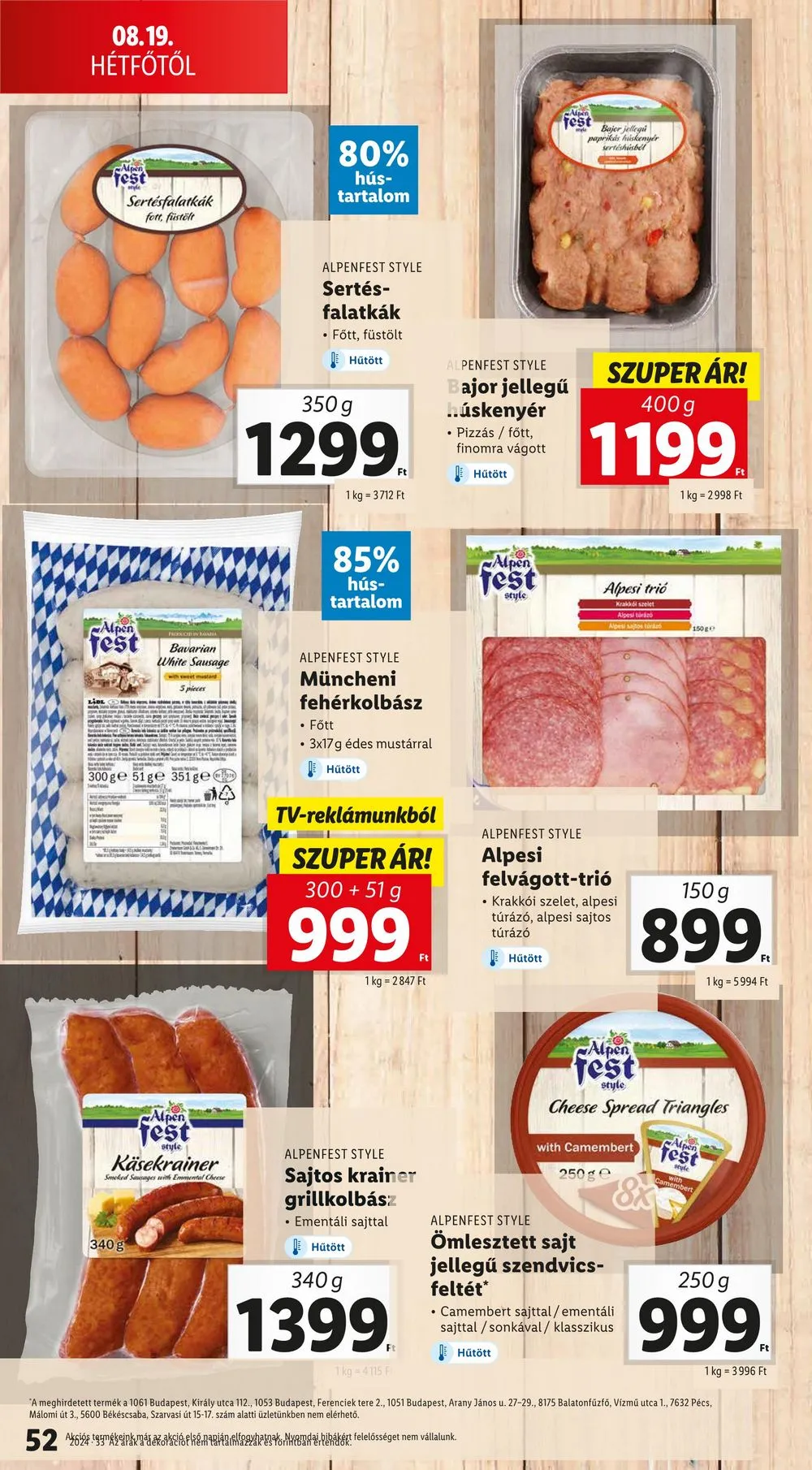 Lidl akciós újság 08.15–08.21 – 52. oldal