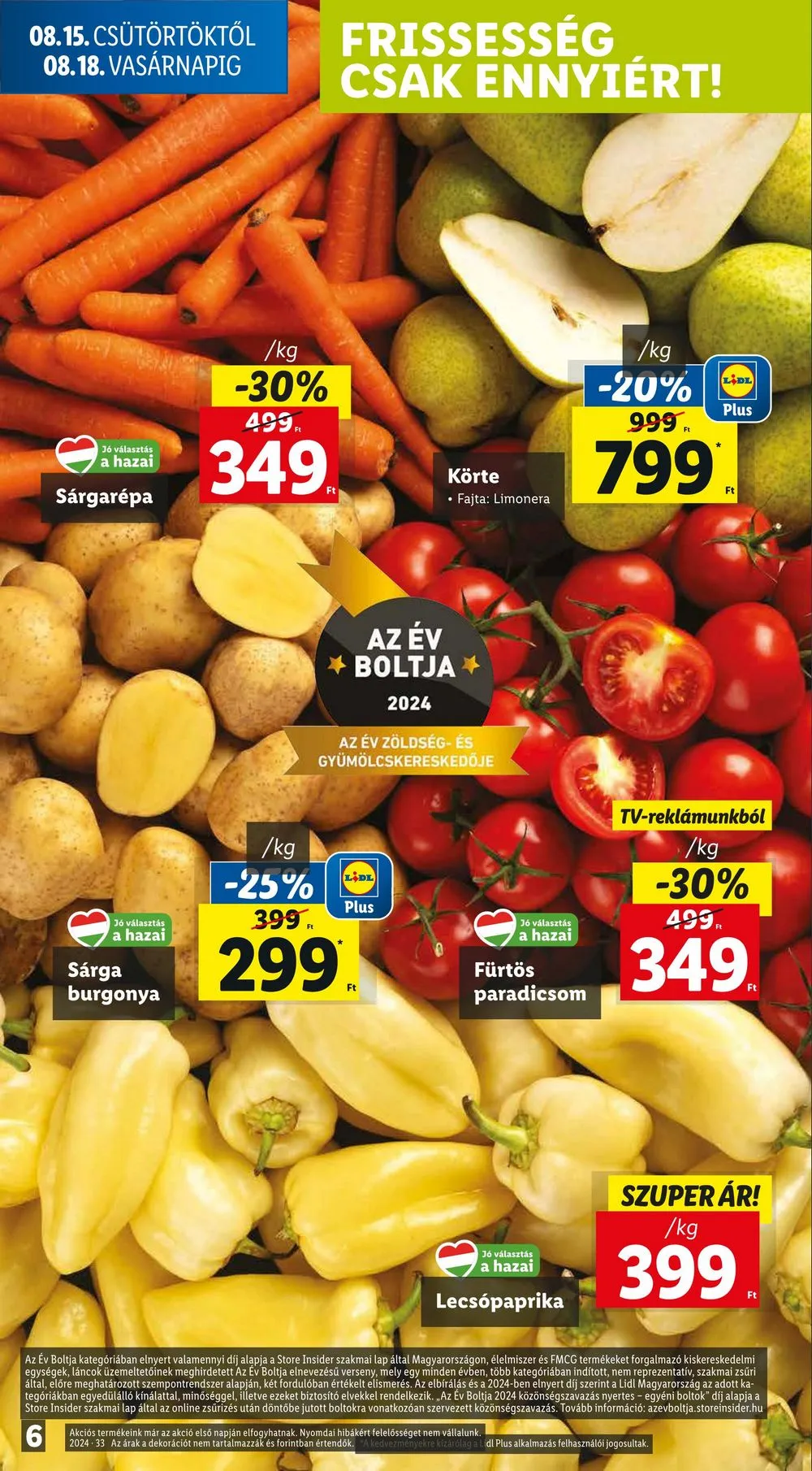 Lidl akciós újság 08.15–08.21 – 6. oldal