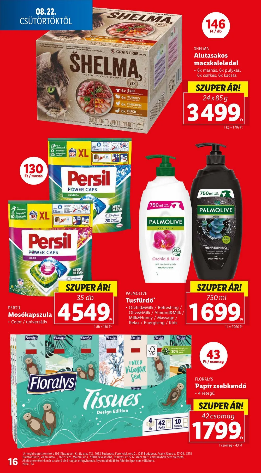 Lidl akciós újság 08.22–08.28 – 16. oldal
