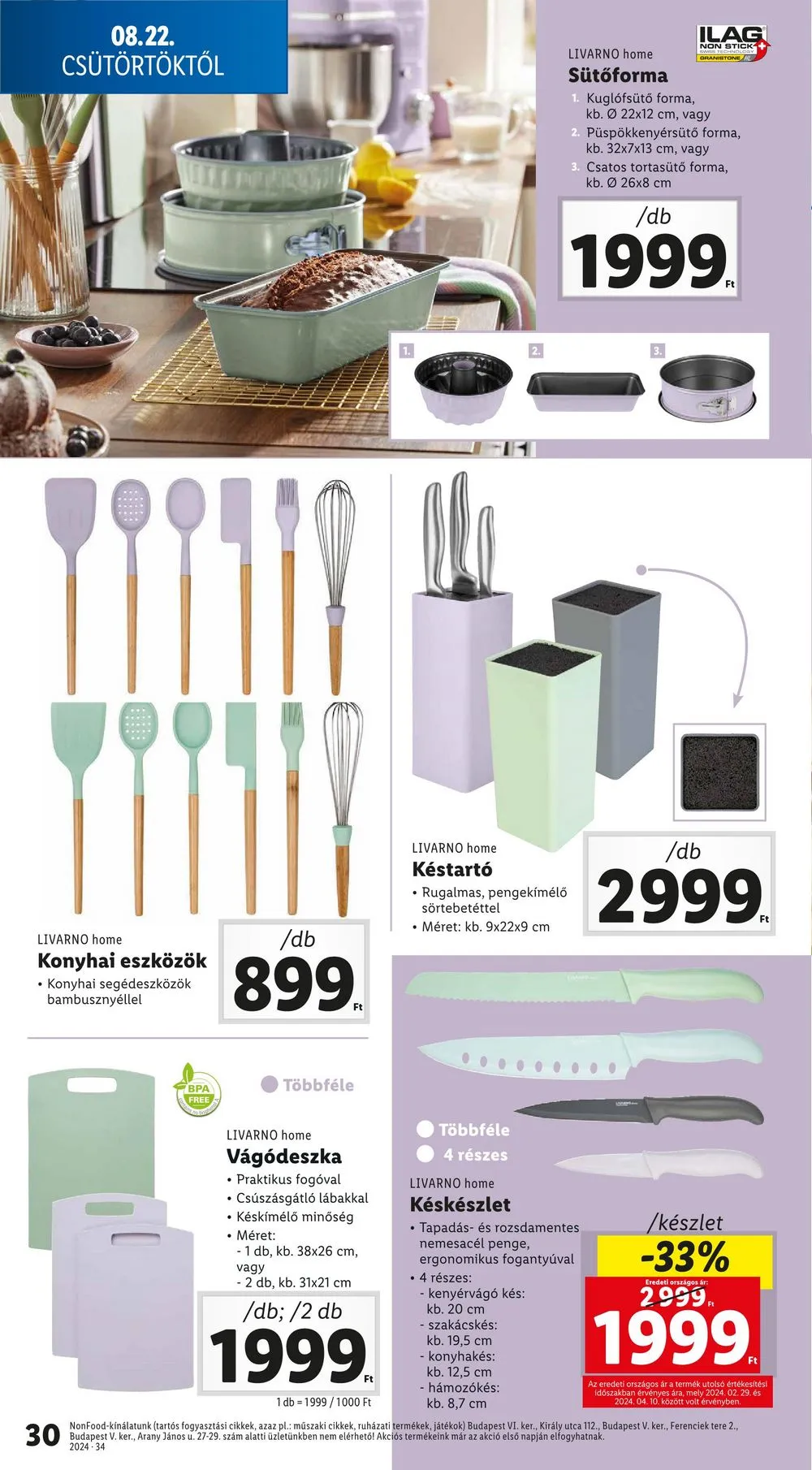 Lidl akciós újság 08.22–08.28 – 30. oldal