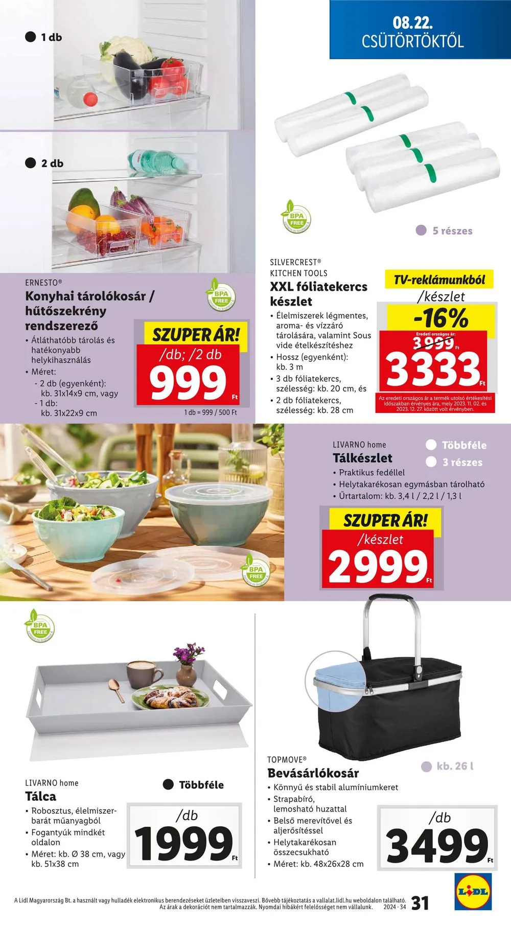 Lidl akciós újság 08.22–08.28 – 31. oldal