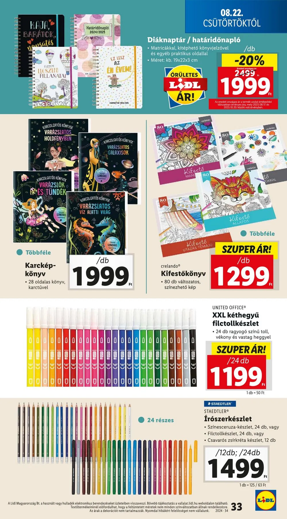 Lidl akciós újság 08.22–08.28 – 33. oldal
