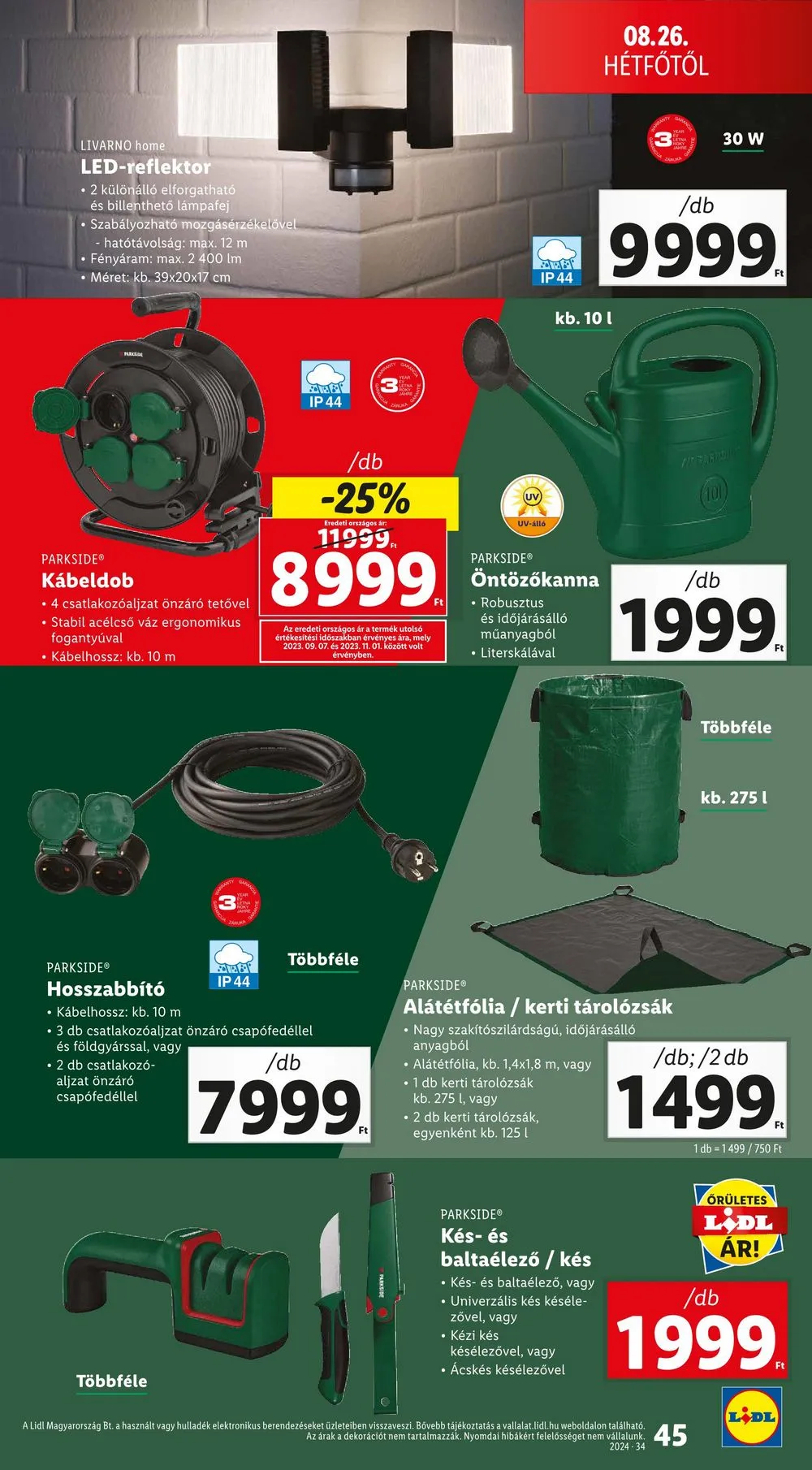 Lidl akciós újság 08.22–08.28 – 45. oldal