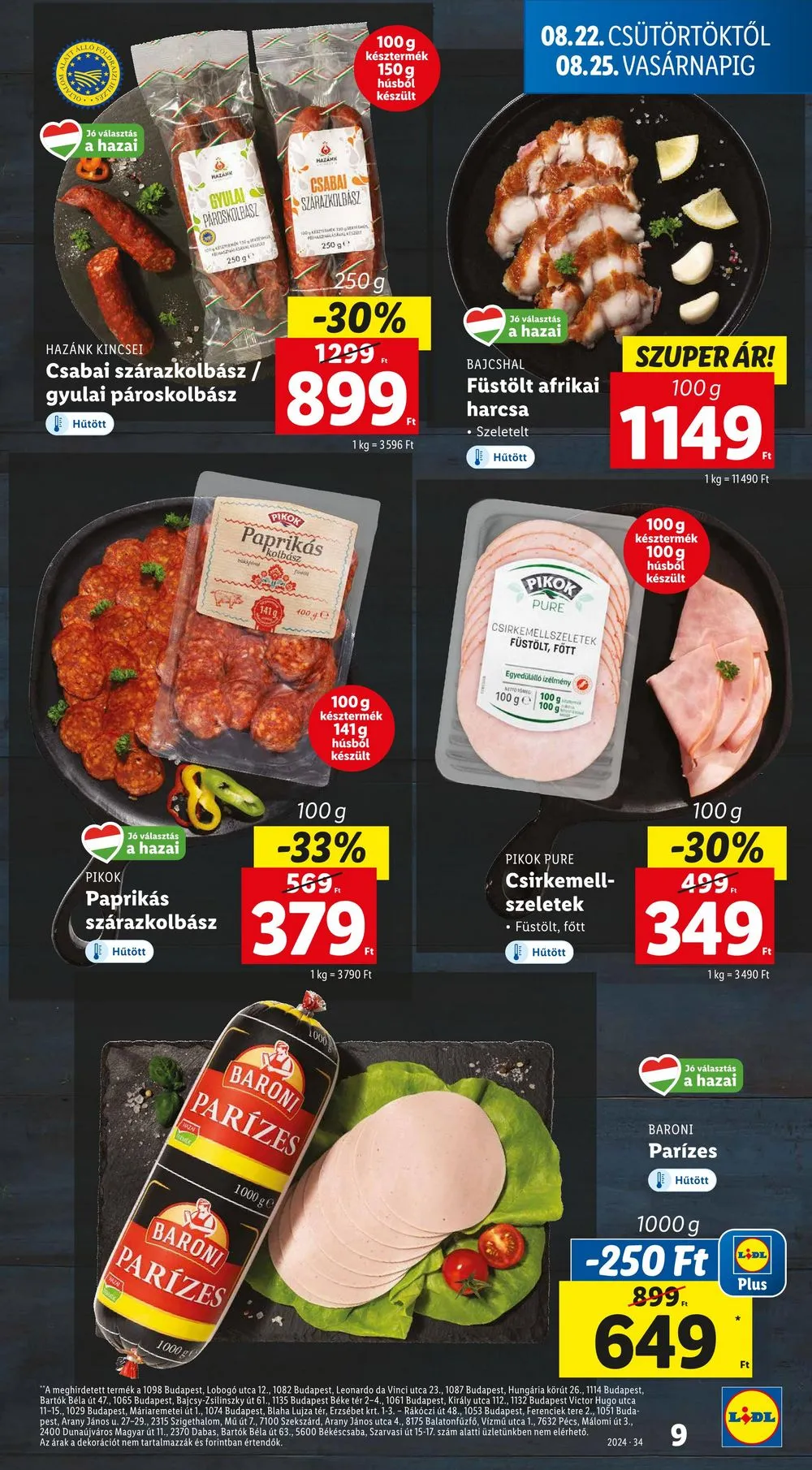 Lidl akciós újság 08.22–08.28 – 9. oldal
