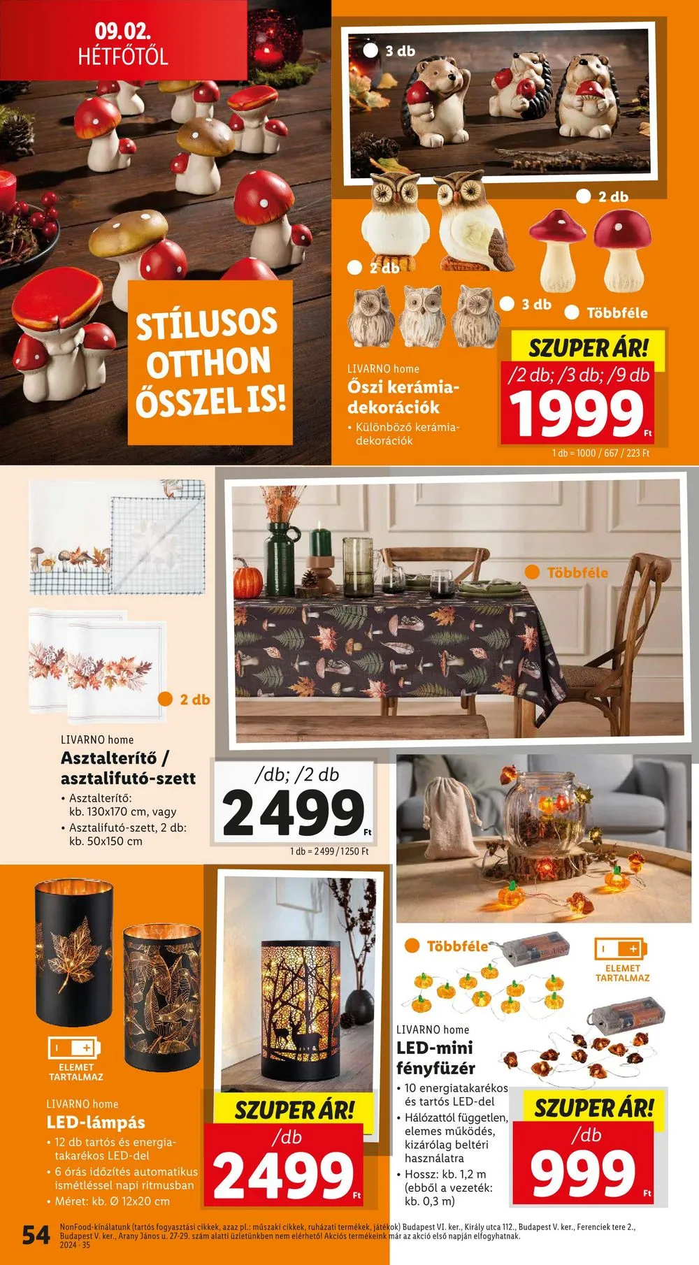 Lidl akciós újság 08.29–09.04 – 54. oldal