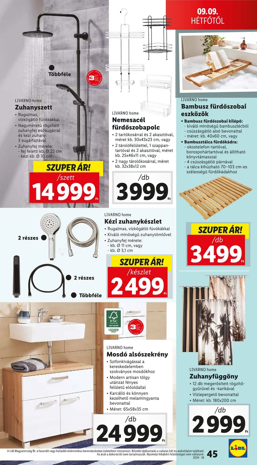 Lidl akciós újság 09.05–09.11 – 45. oldal