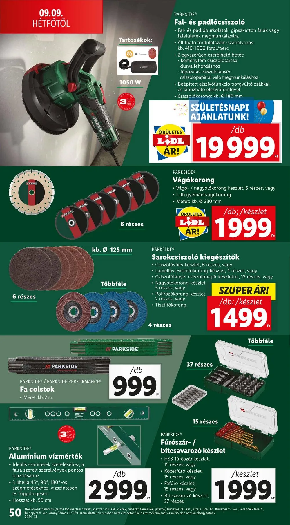 Lidl akciós újság 09.05–09.11 – 50. oldal