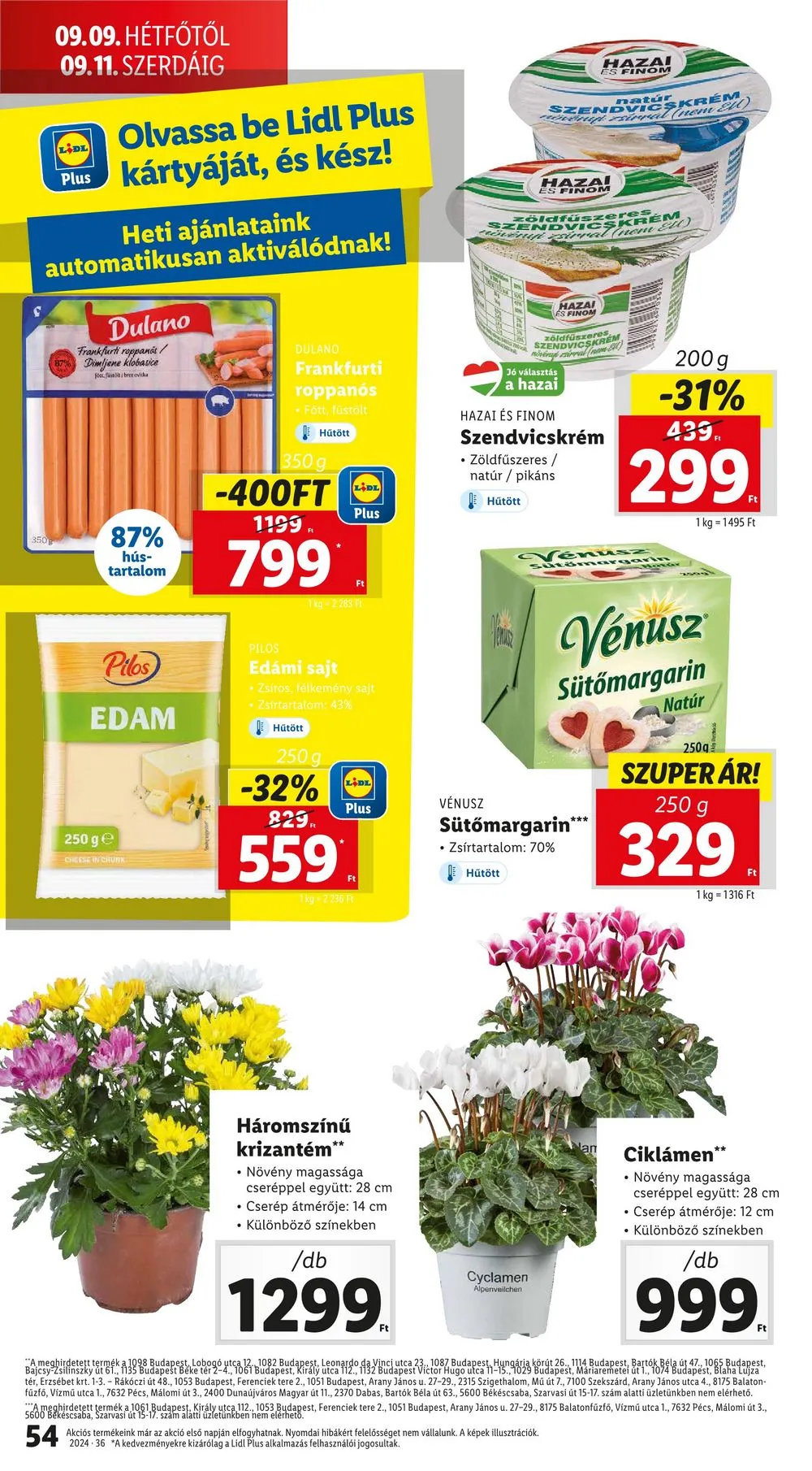 Lidl akciós újság 09.05–09.11 – 54. oldal