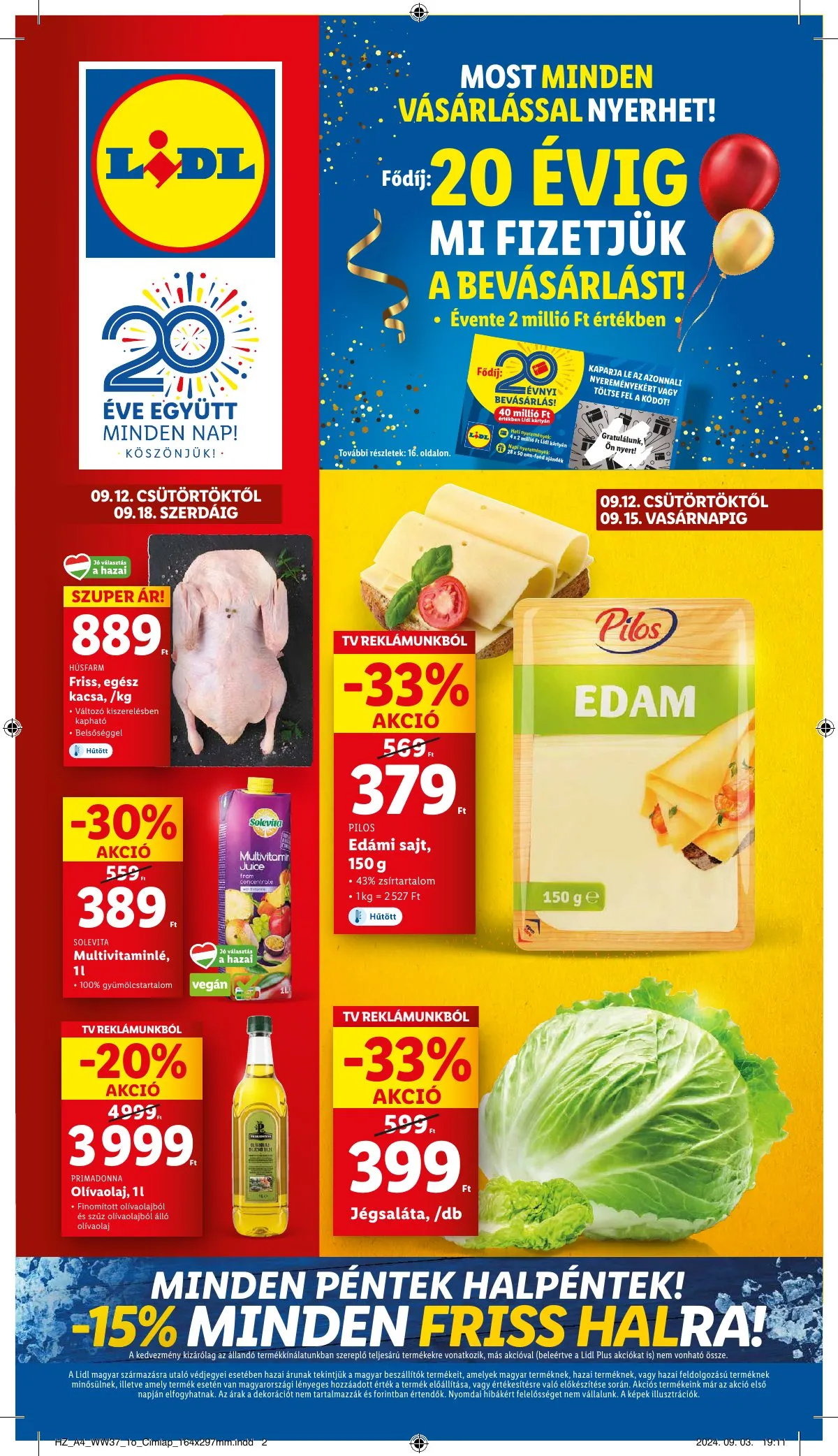 Lidl akciós újság 09.12–09.18