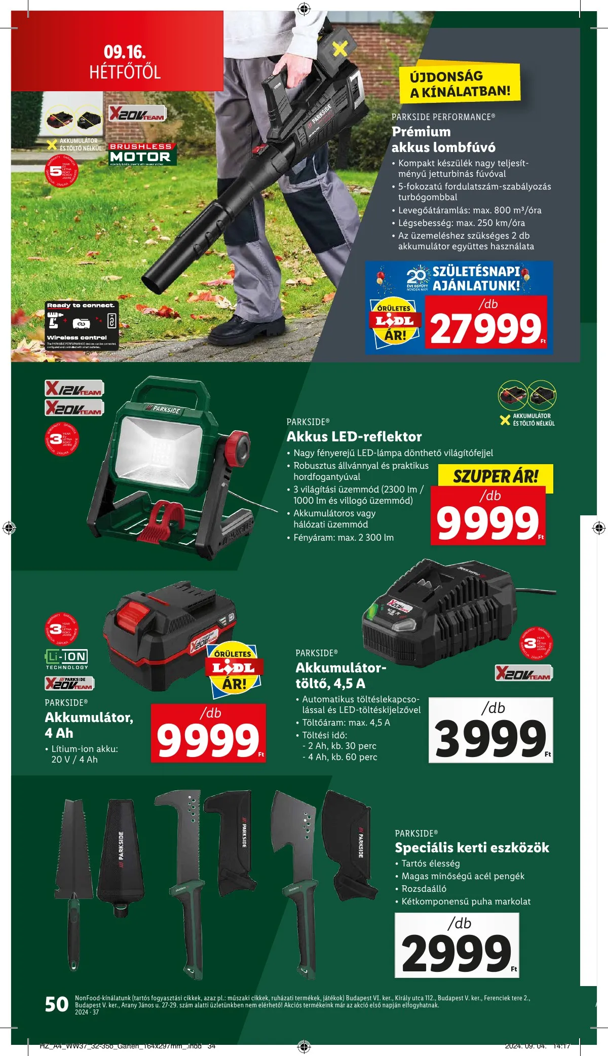 Lidl akciós újság 09.12–09.18 – 50. oldal