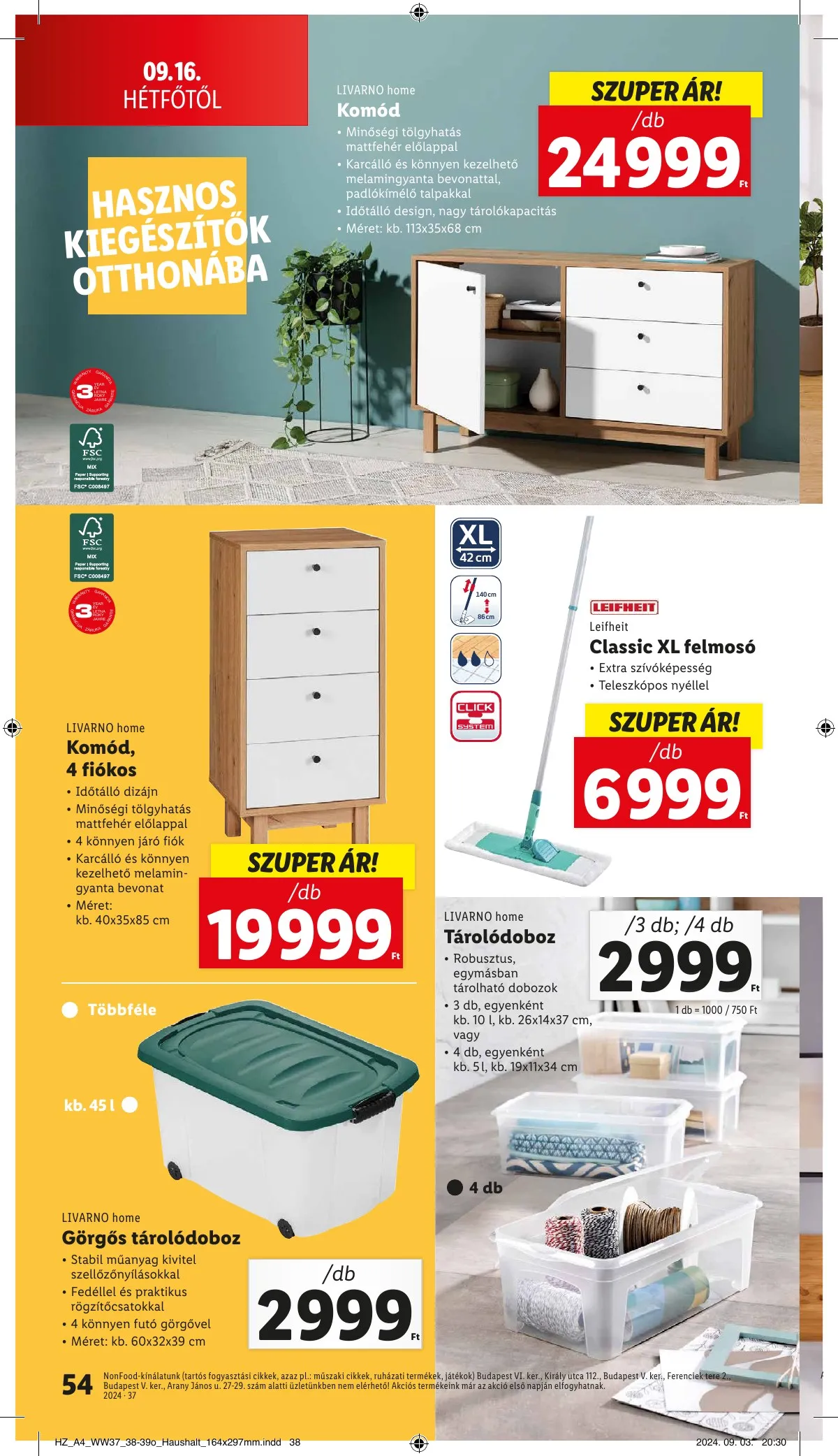 Lidl akciós újság 09.12–09.18 – 54. oldal