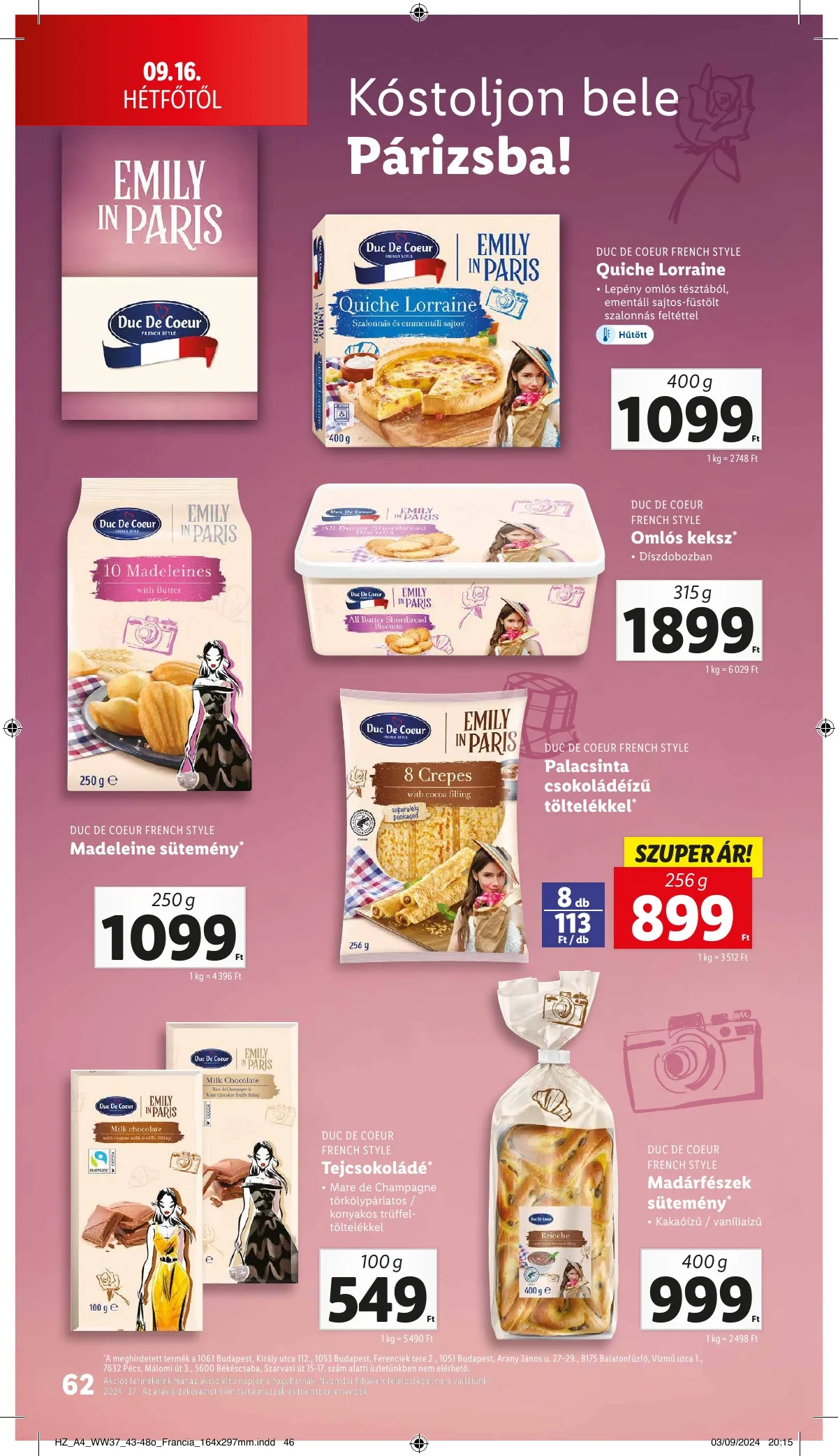 Lidl akciós újság 09.12–09.18 – 62. oldal