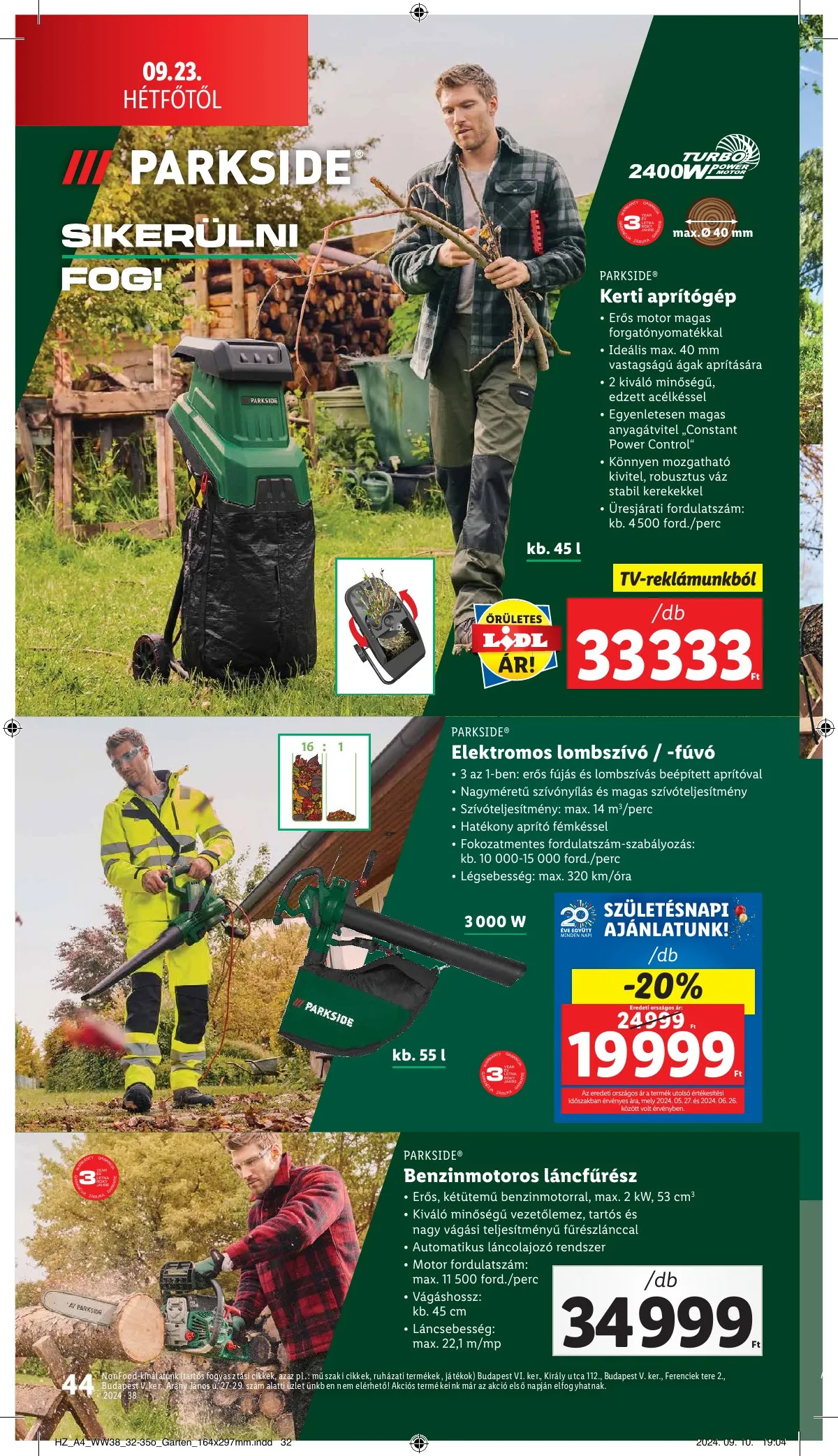 Lidl akciós újság 09.19–09.25 – 44. oldal