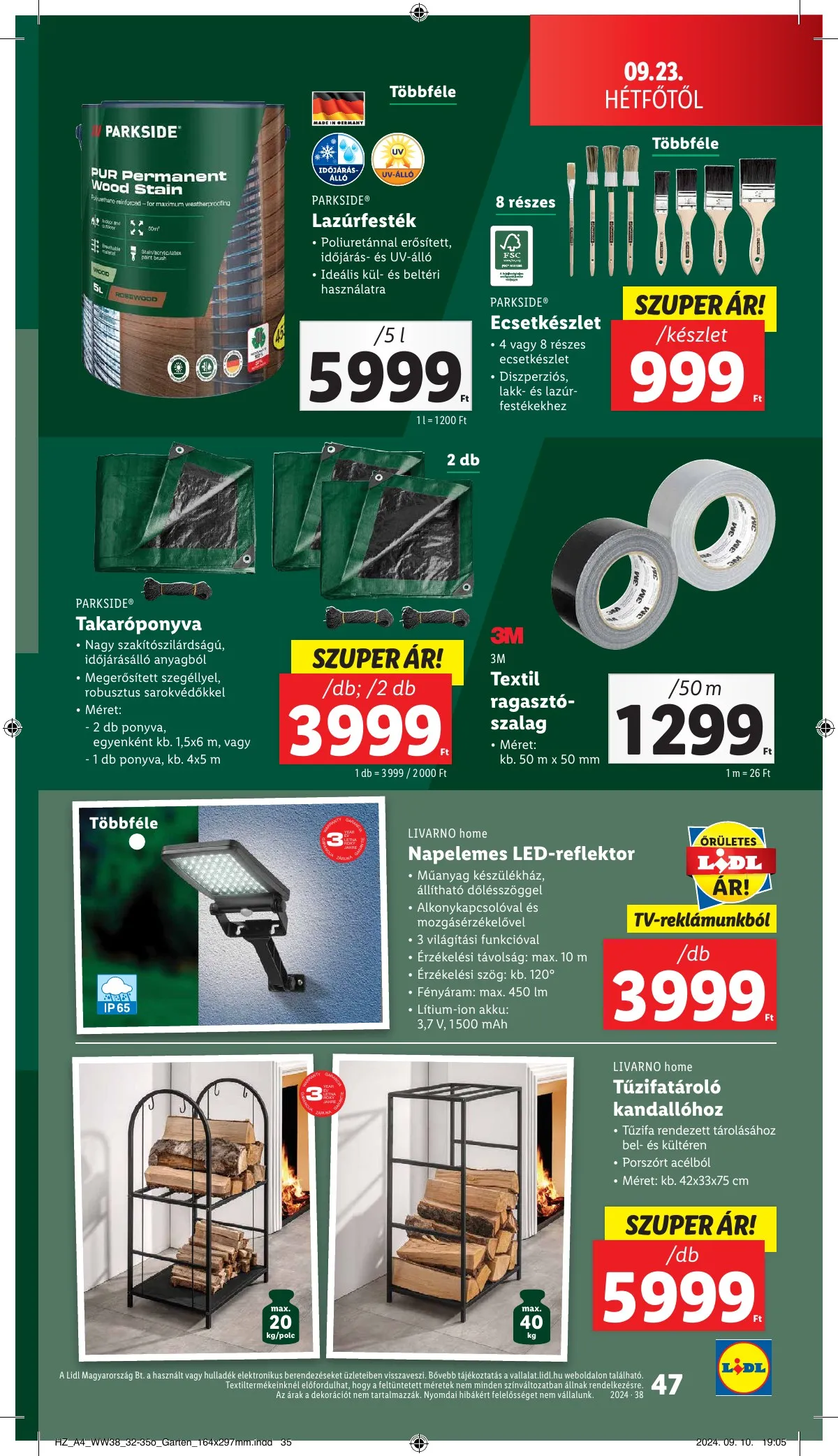 Lidl akciós újság 09.19–09.25 – 47. oldal
