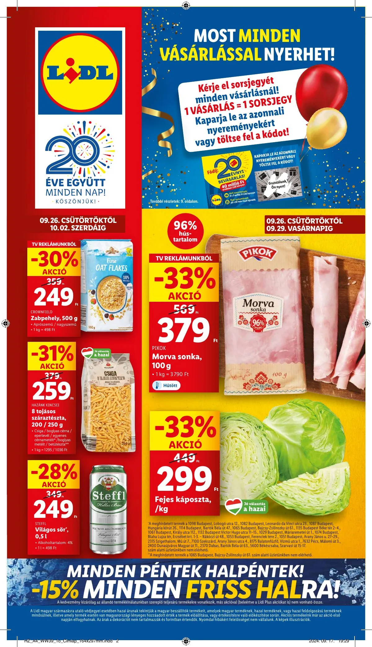 Lidl akciós újság 09.26–10.02